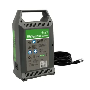 24V 10AH High Efficiency Off-Board Battery Charger for Permobil Power Chairs | 616347 | Compatible W/ All Permobil Chairs