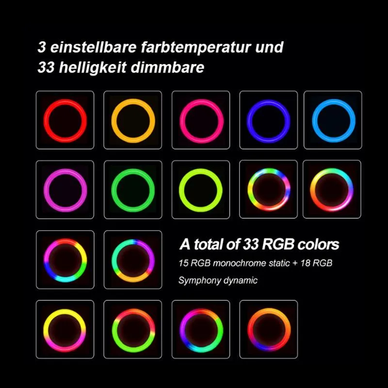 6" RGB Ring Light for Desktop Video Conferencing & Beauty