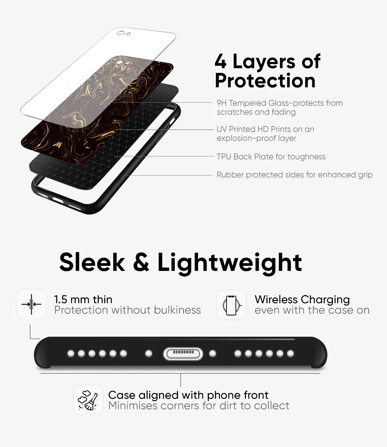 Abstract Full Throttle Pattern Glass Case