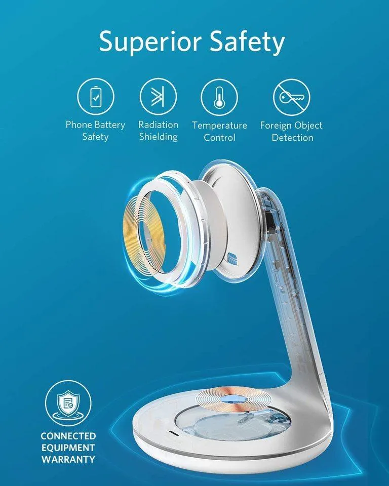Anker PowerWave Magnetic 2-in-1 Stand Lite - White