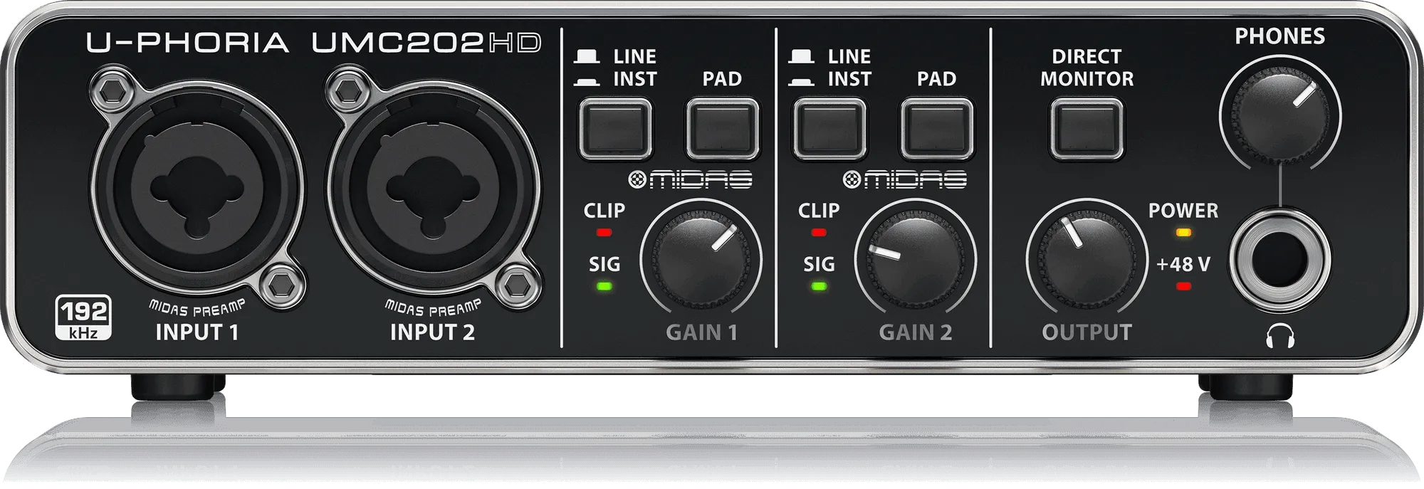Behringer U-Phoria UMC-202HD USB 2.0 Audio Interface (UMC202HD / UMC 202HD)