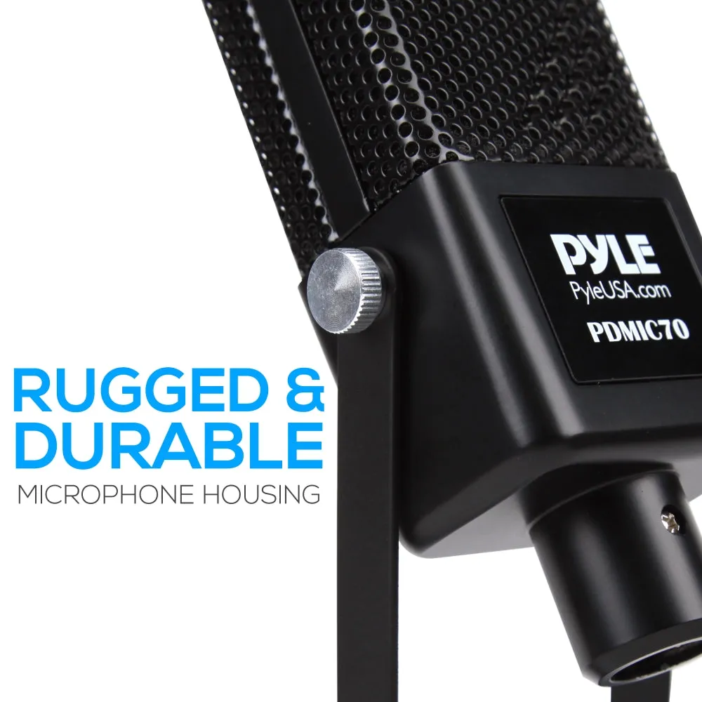 Cardioid Condenser Microphone Kit - Pro Audio Large Diaphragm Condenser Mic With Backlit Led Light, Desktop Tripod Stand, Xlr Audio Cable