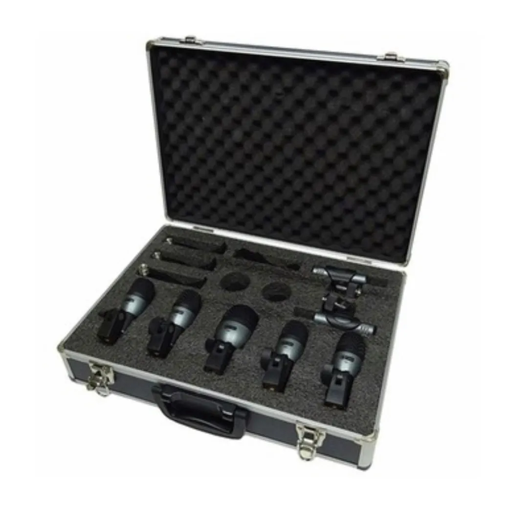 Carlsbro DM7P Drum Mic Set - 7pc w/ Flight Case