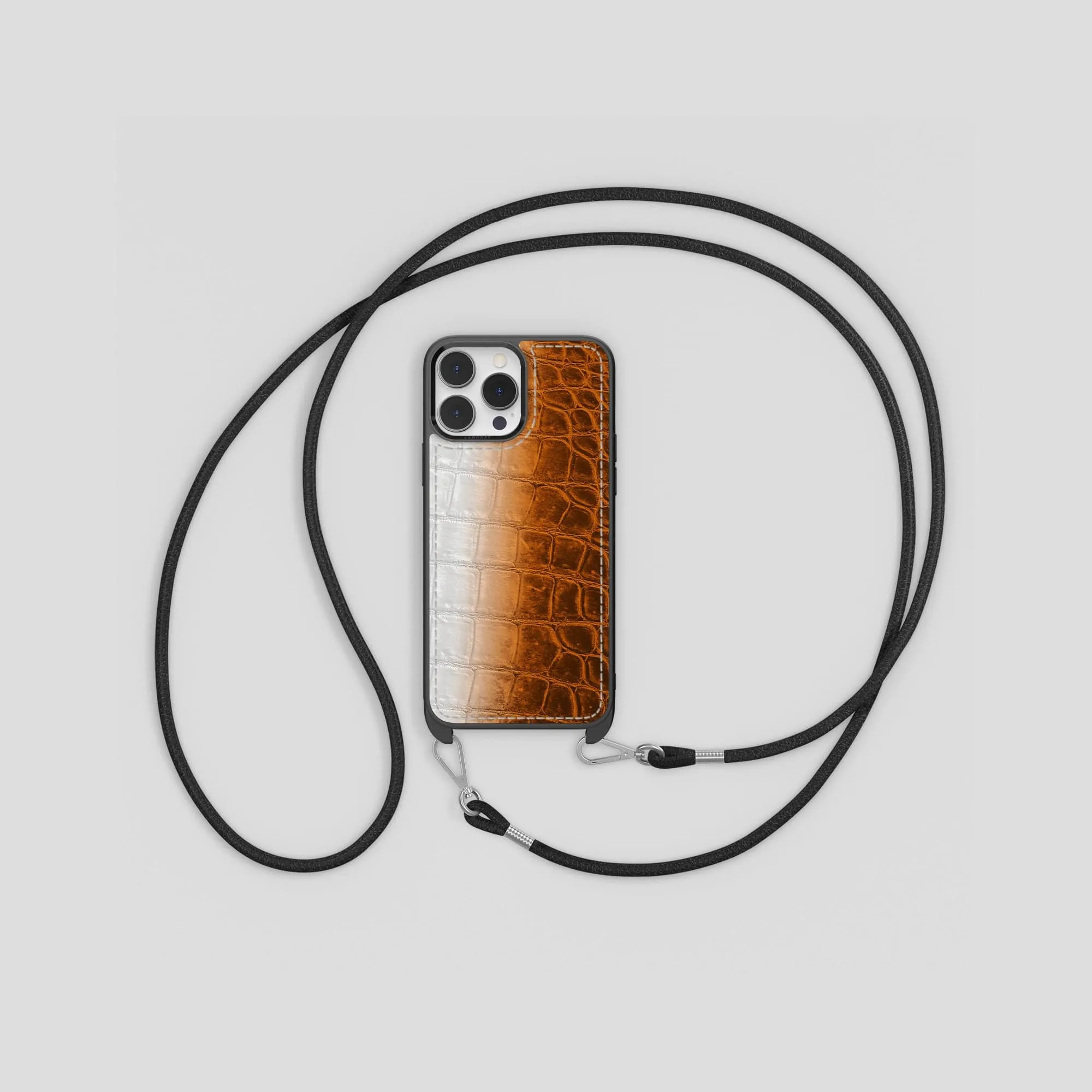 Crossbody Sport Case For iPhone 14 Pro Max In Himalayan Crocodile