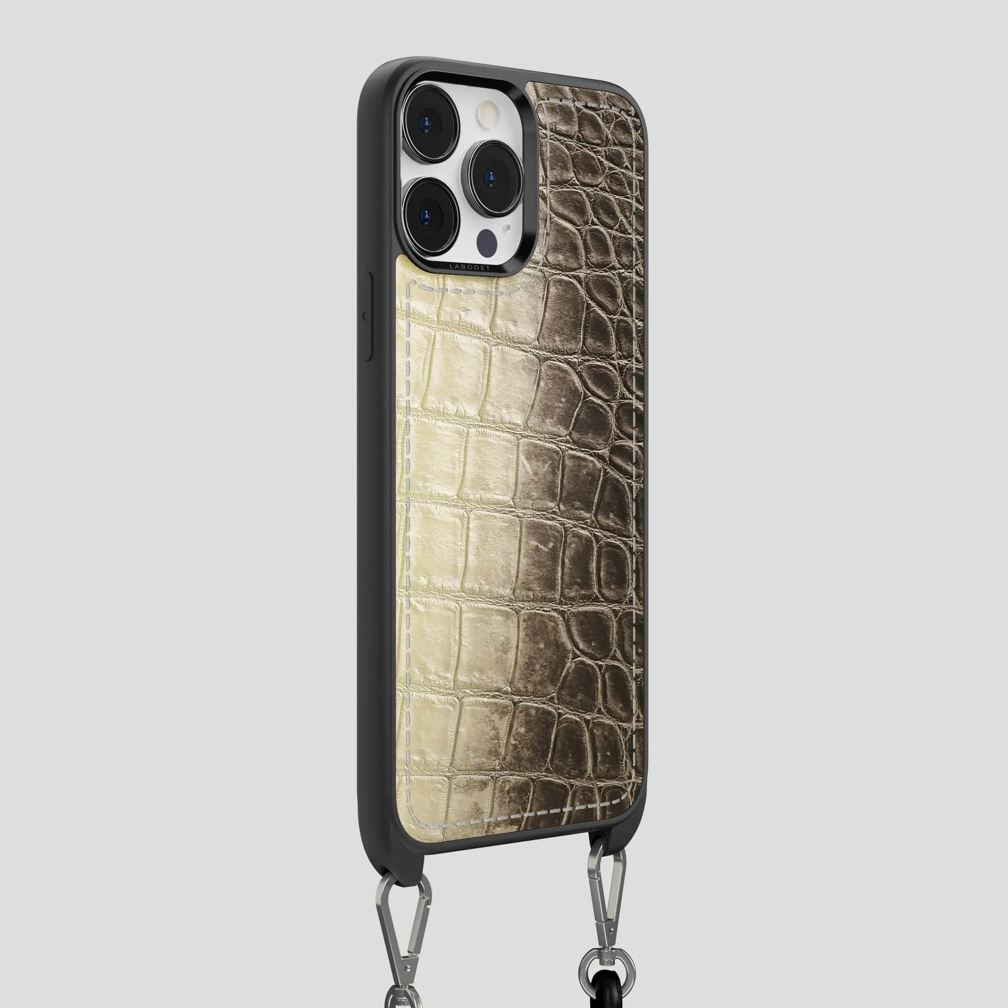 Crossbody Sport Case For iPhone 14 Pro Max In Himalayan Crocodile