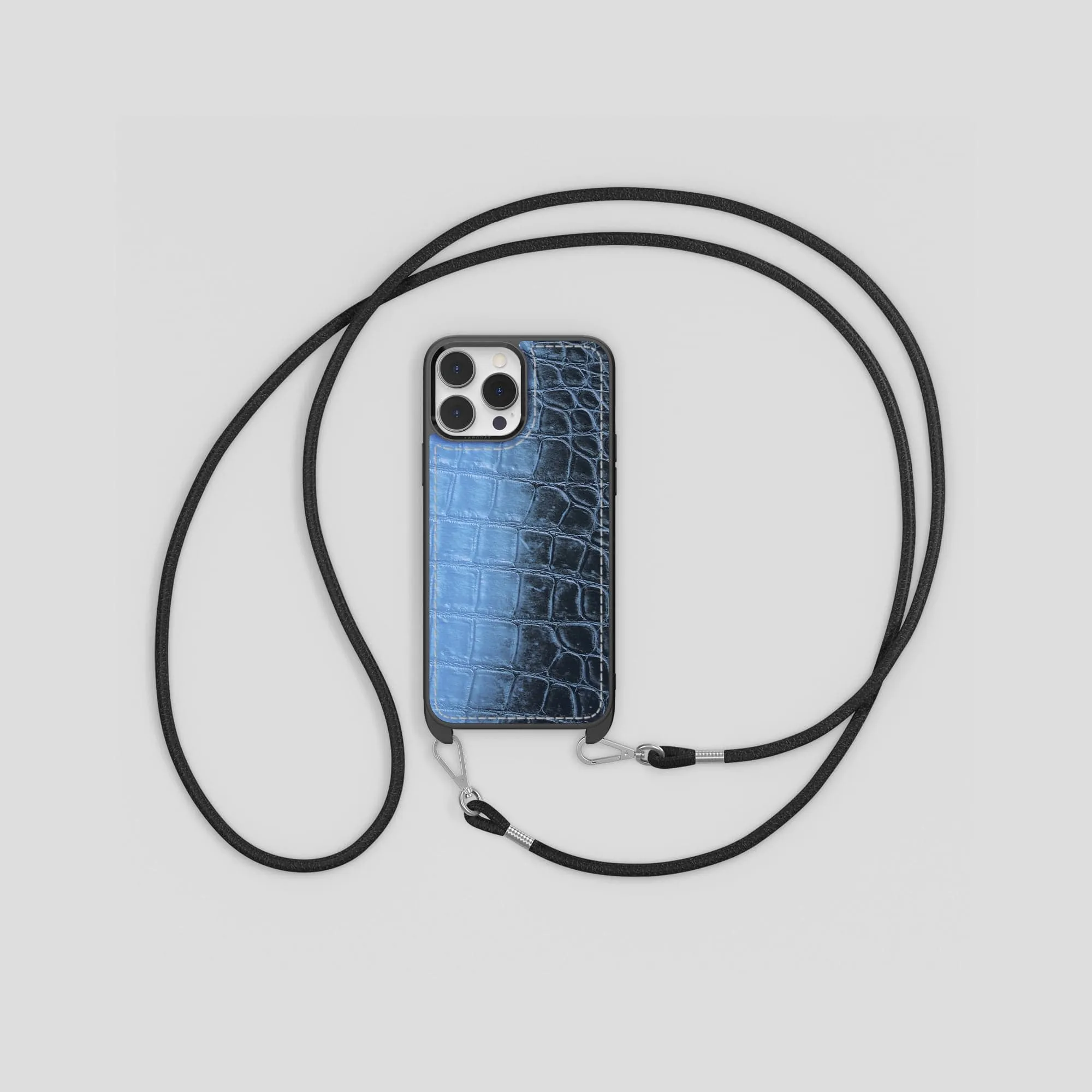 Crossbody Sport Case For iPhone 14 Pro Max In Himalayan Crocodile
