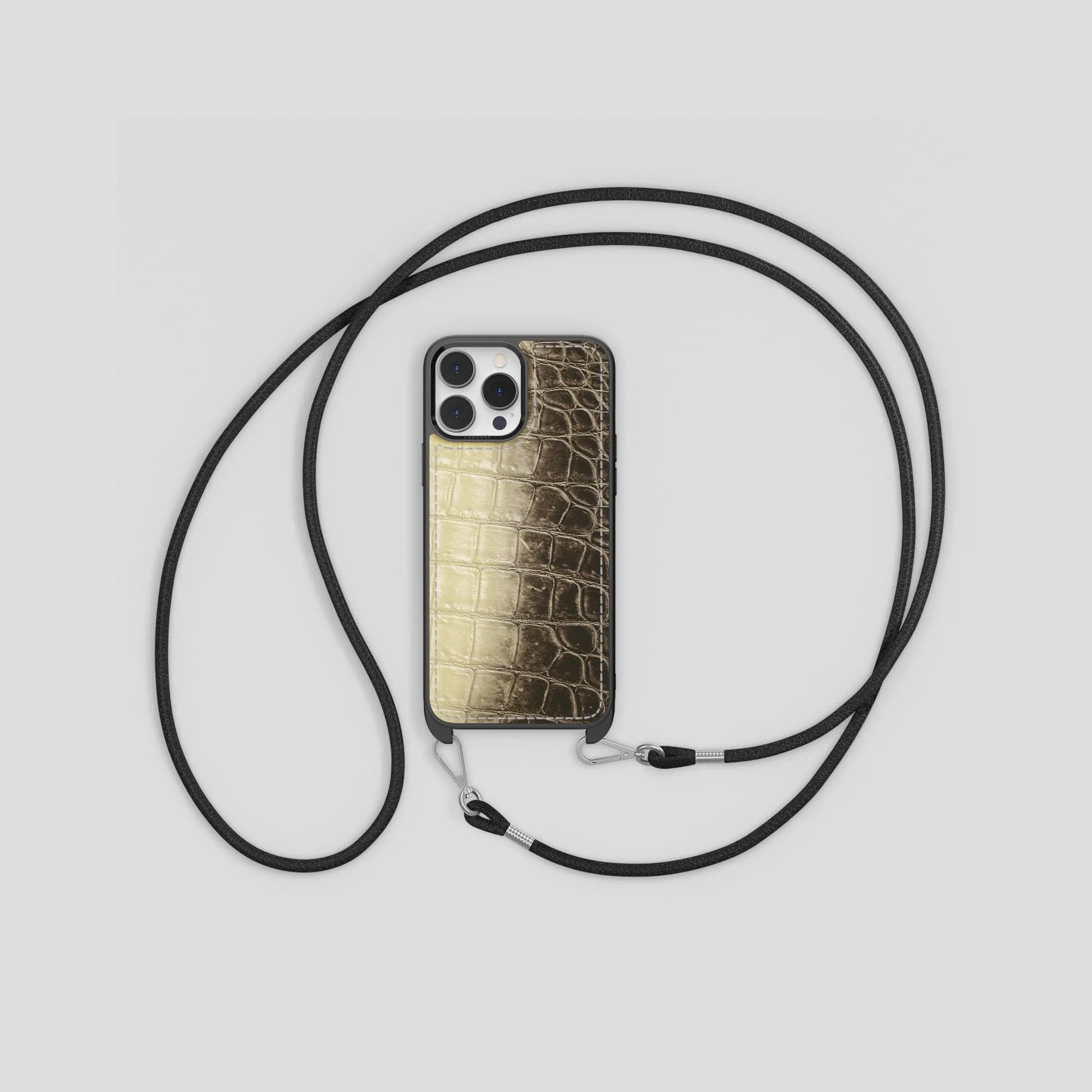 Crossbody Sport Case For iPhone 14 Pro Max In Himalayan Crocodile