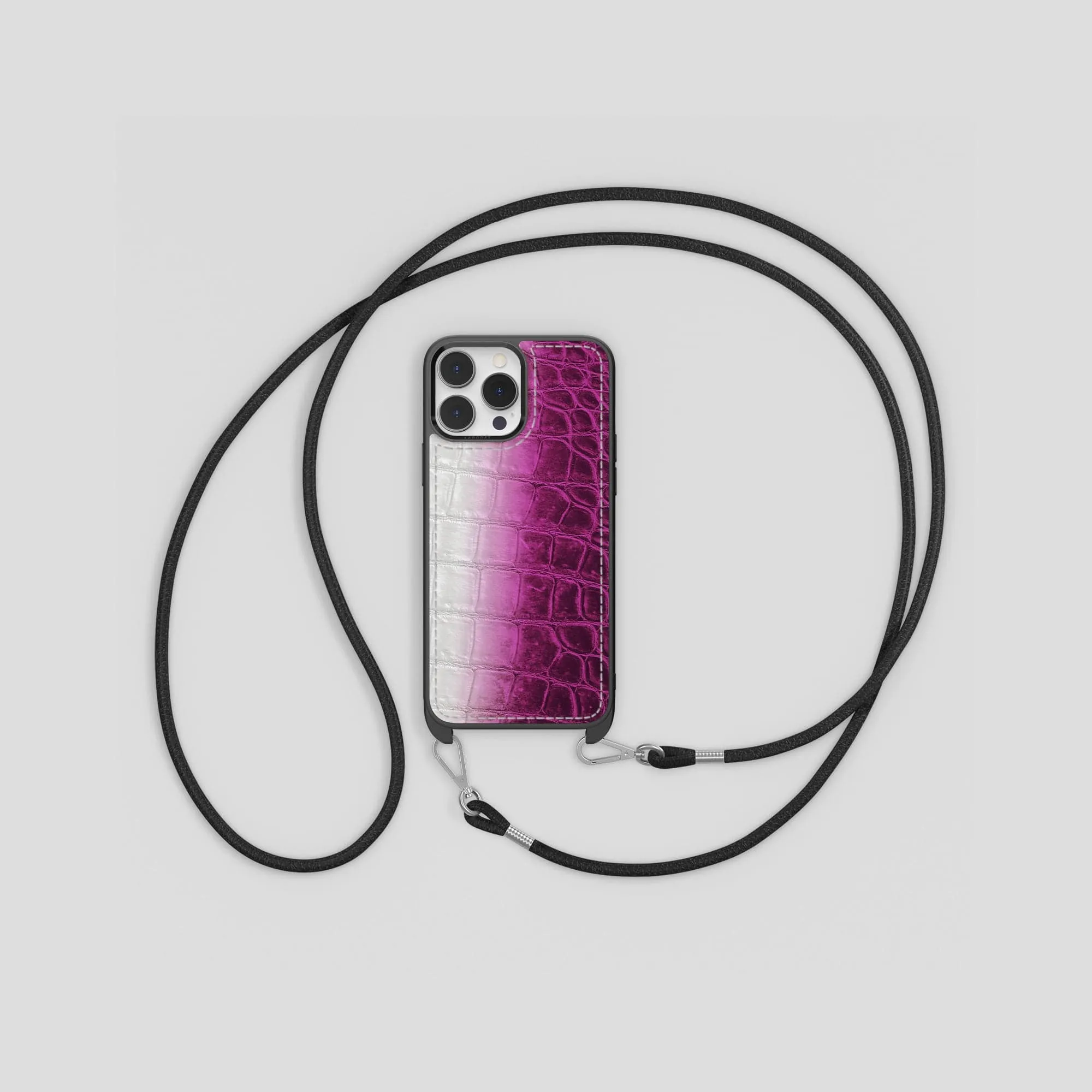 Crossbody Sport Case For iPhone 14 Pro Max In Himalayan Crocodile