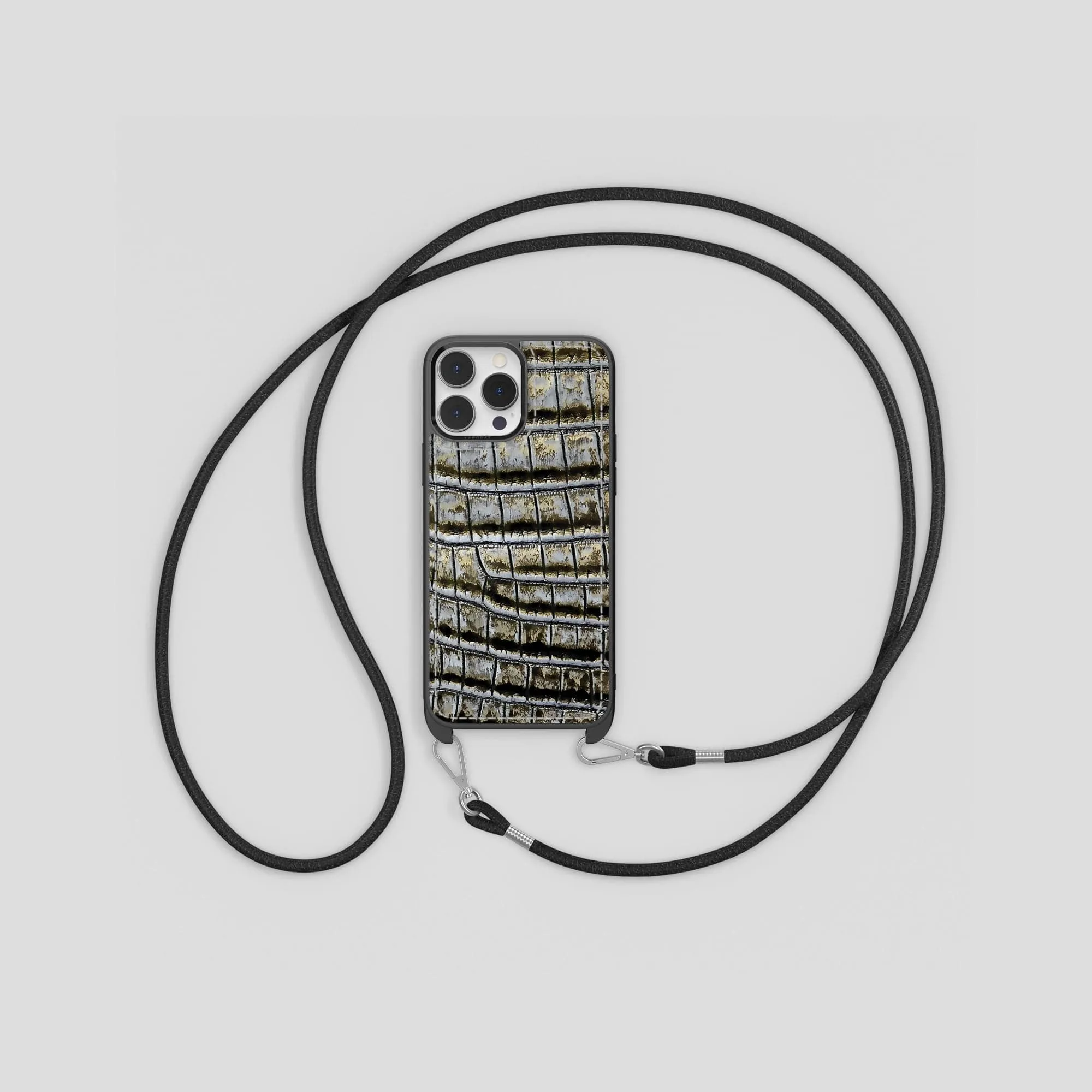 Crossbody Sport Case For iPhone 14 Pro Max In Himalayan Crocodile