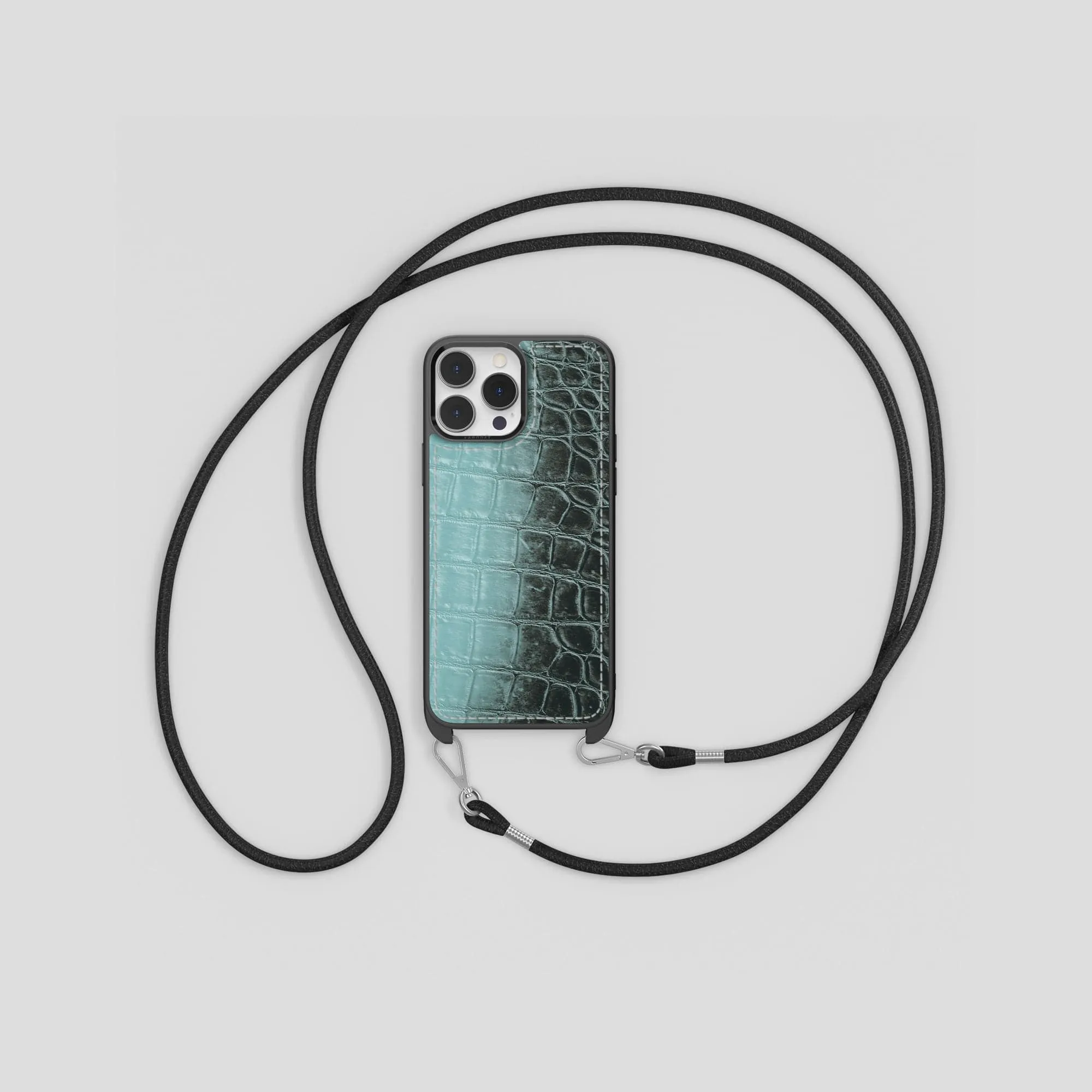 Crossbody Sport Case For iPhone 14 Pro Max In Himalayan Crocodile