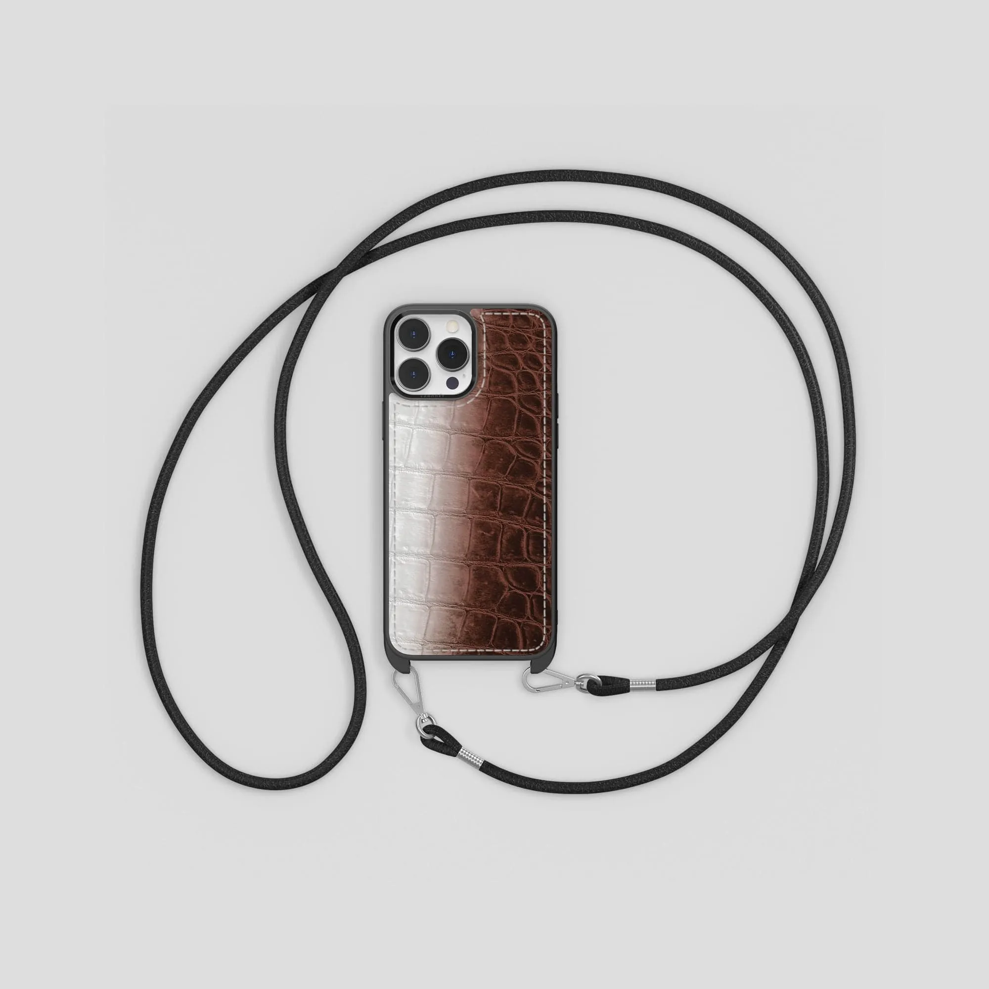 Crossbody Sport Case For iPhone 14 Pro Max In Himalayan Crocodile