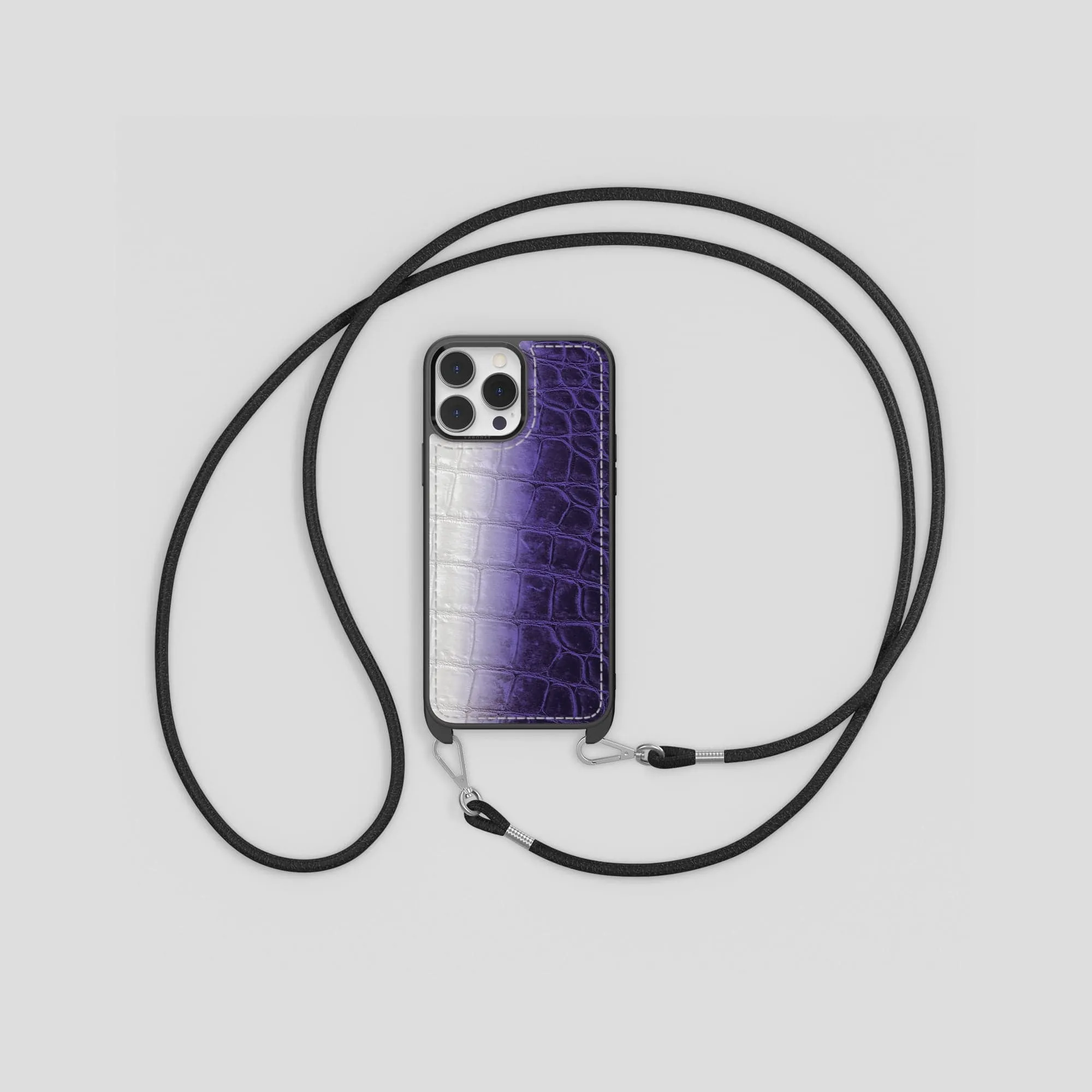 Crossbody Sport Case For iPhone 14 Pro Max In Himalayan Crocodile