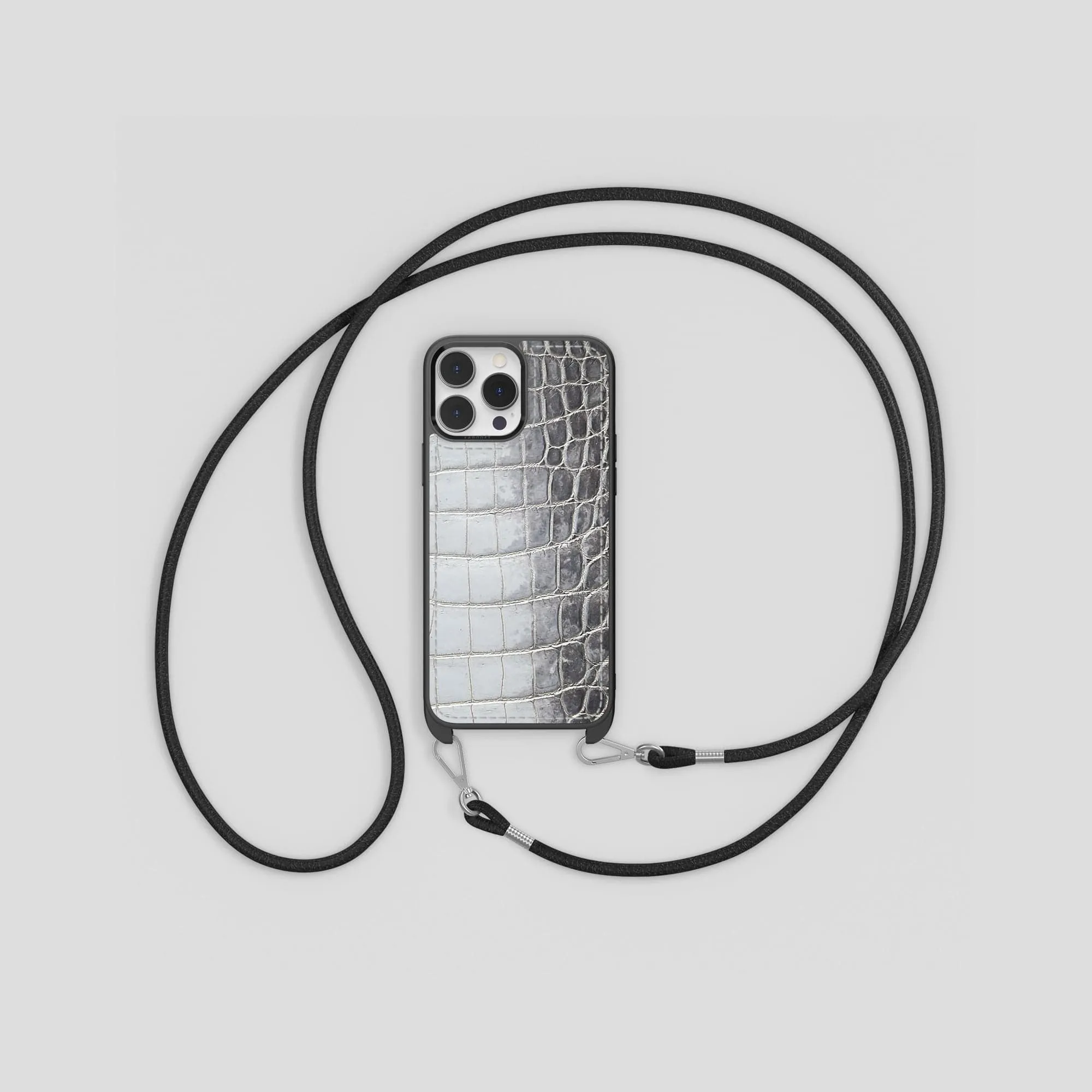 Crossbody Sport Case For iPhone 14 Pro Max In Himalayan Crocodile