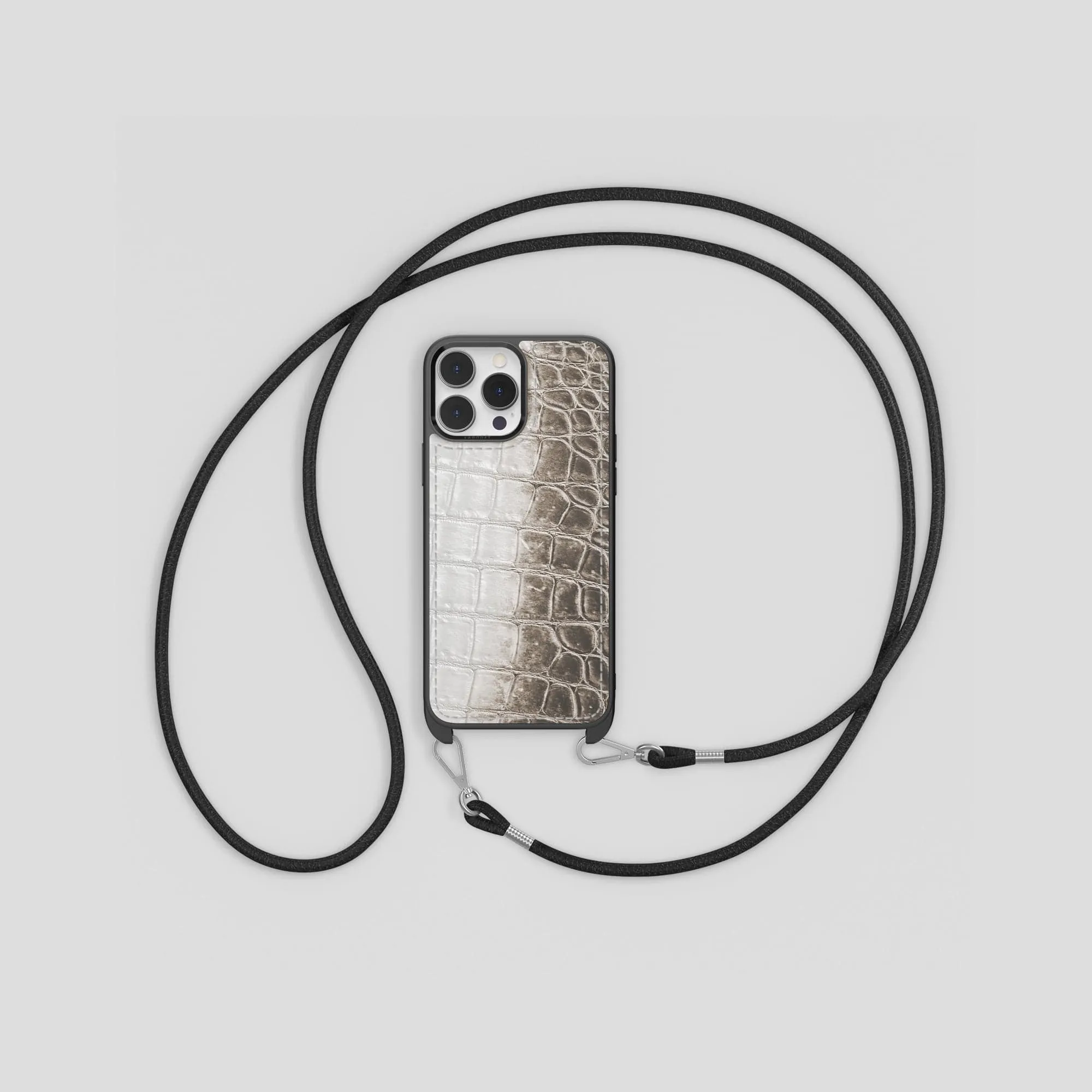 Crossbody Sport Case For iPhone 14 Pro Max In Himalayan Crocodile