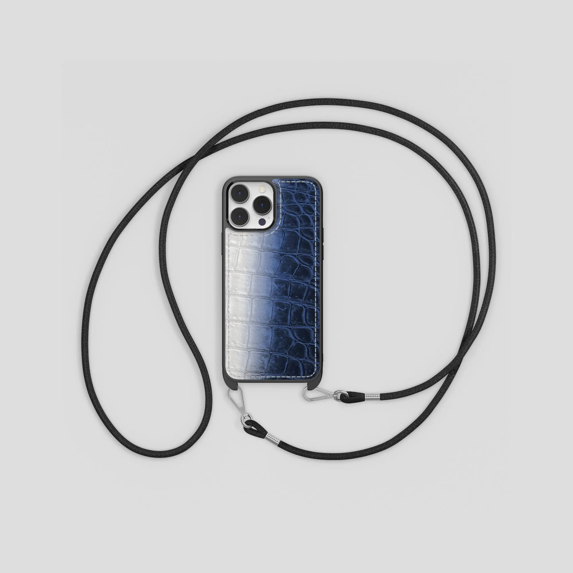 Crossbody Sport Case For iPhone 14 Pro Max In Himalayan Crocodile