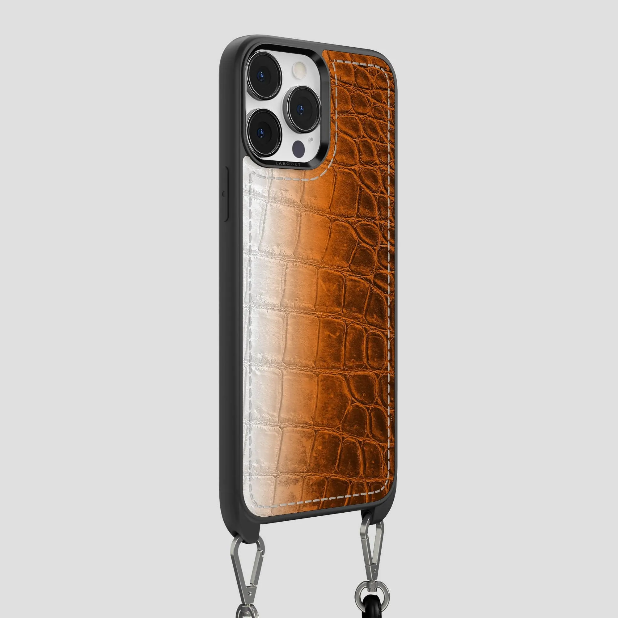Crossbody Sport Case For iPhone 14 Pro Max In Himalayan Crocodile