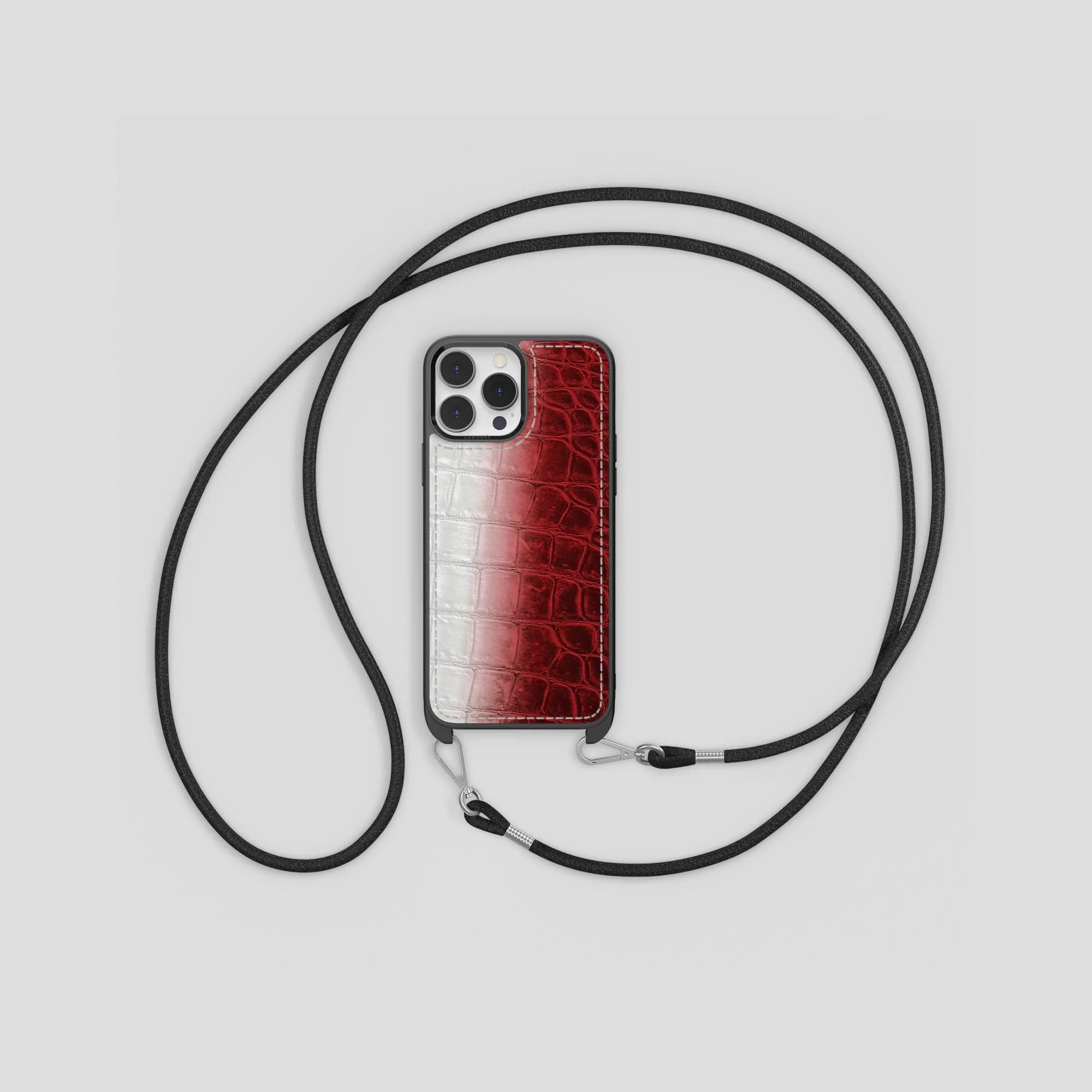 Crossbody Sport Case For iPhone 14 Pro Max In Himalayan Crocodile