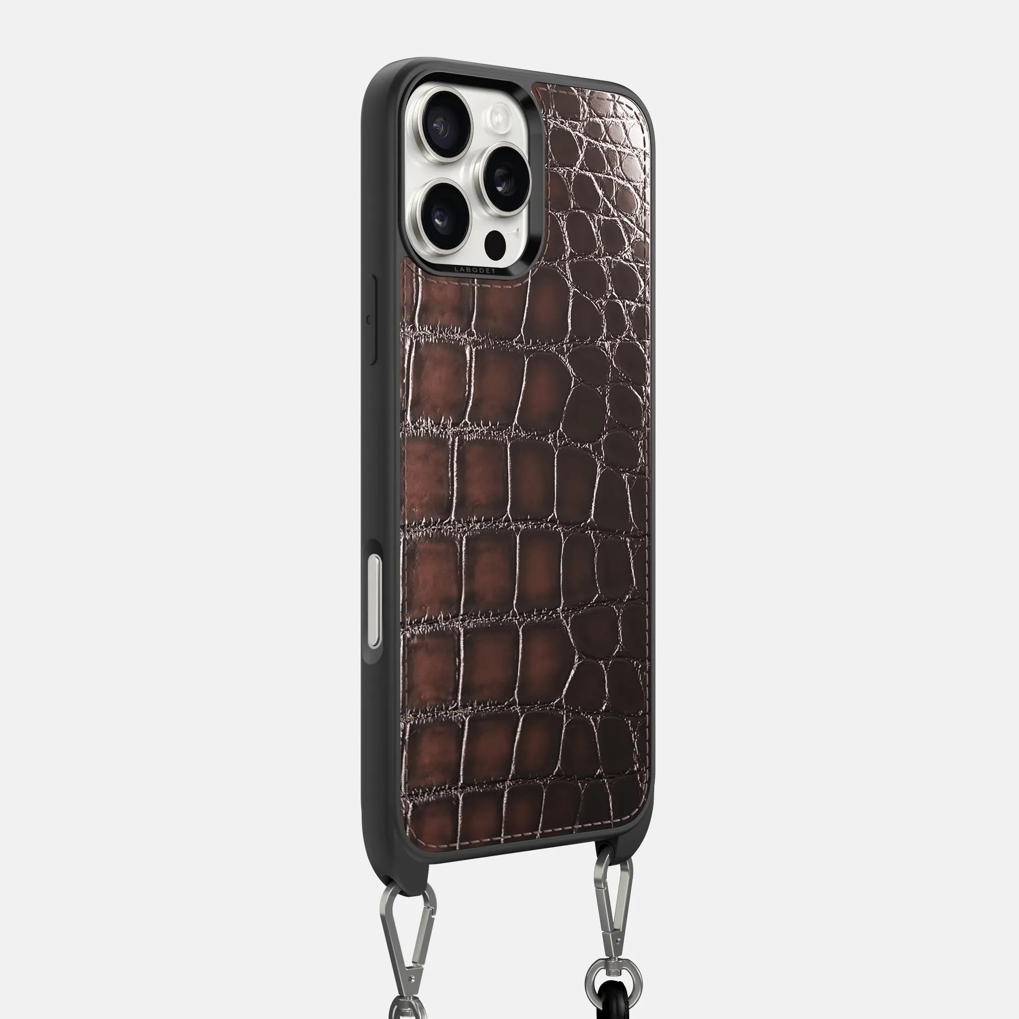 Crossbody Sport Case For iPhone 16 Pro Max In Patina Alligator