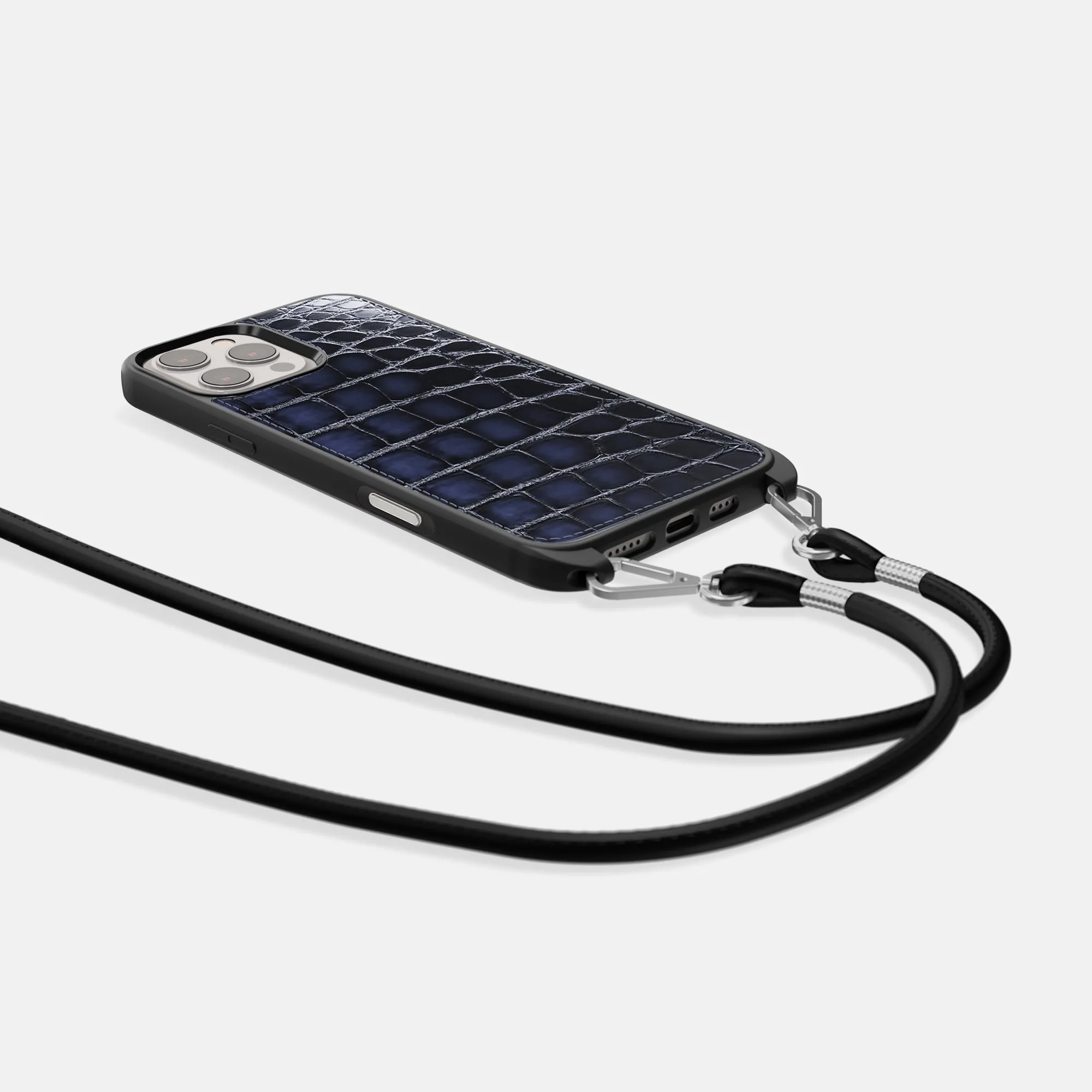 Crossbody Sport Case For iPhone 16 Pro Max In Patina Alligator
