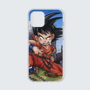 Dragon Ball Anime Angry Kid Goku Sky Clouds Blue 3D iPhone 13 Case