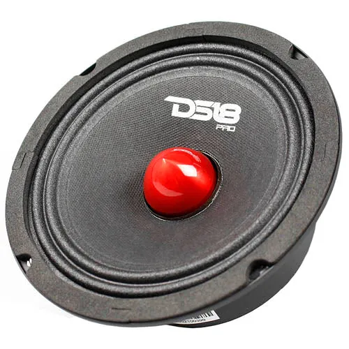 DS18 6.5" Inch Midrange Loudspeaker 480 Watt Max Red Bullet 4 Ohm PRO-GM6.4B