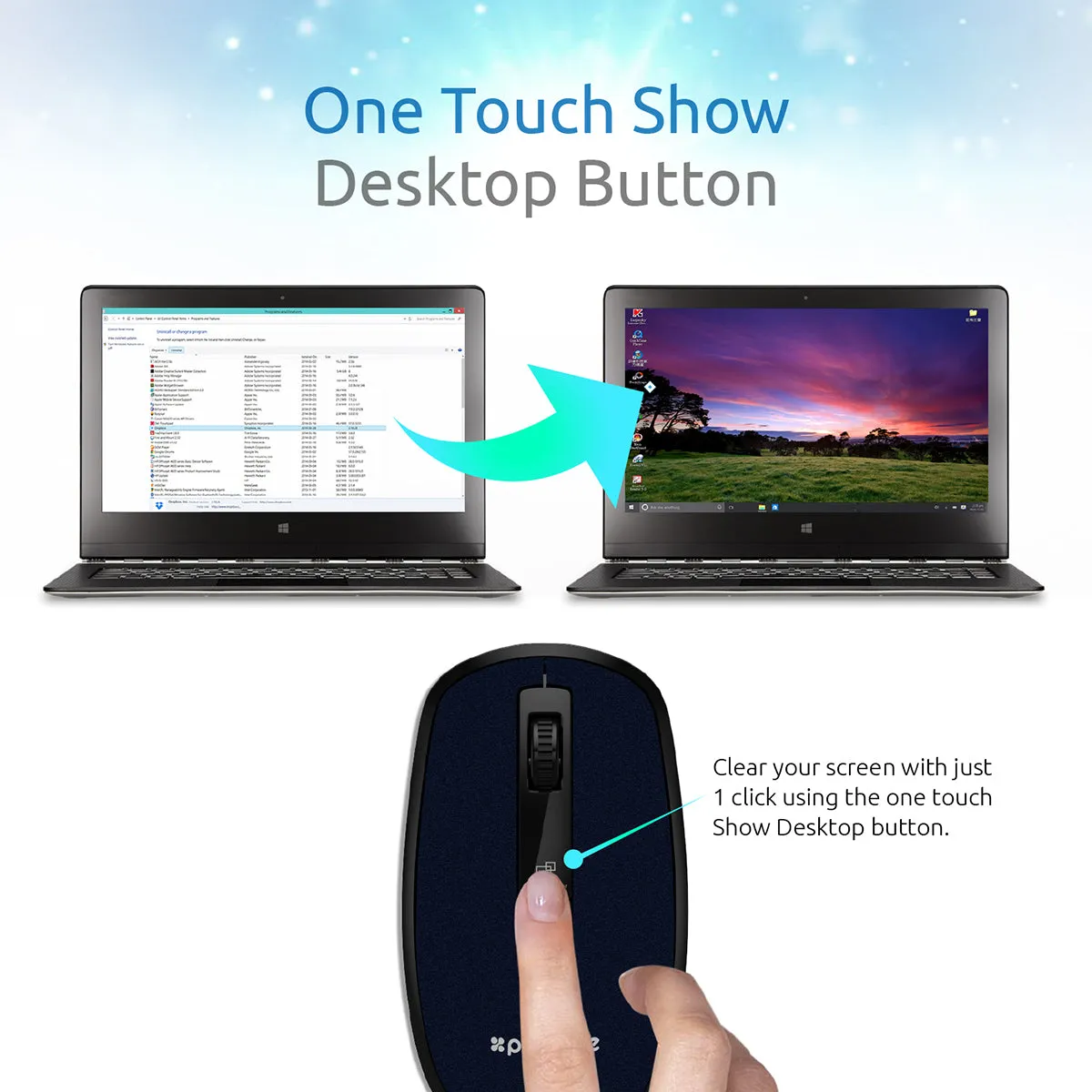 Ergonomically Designed Wireless Optical Mouse With Precision Scrolling