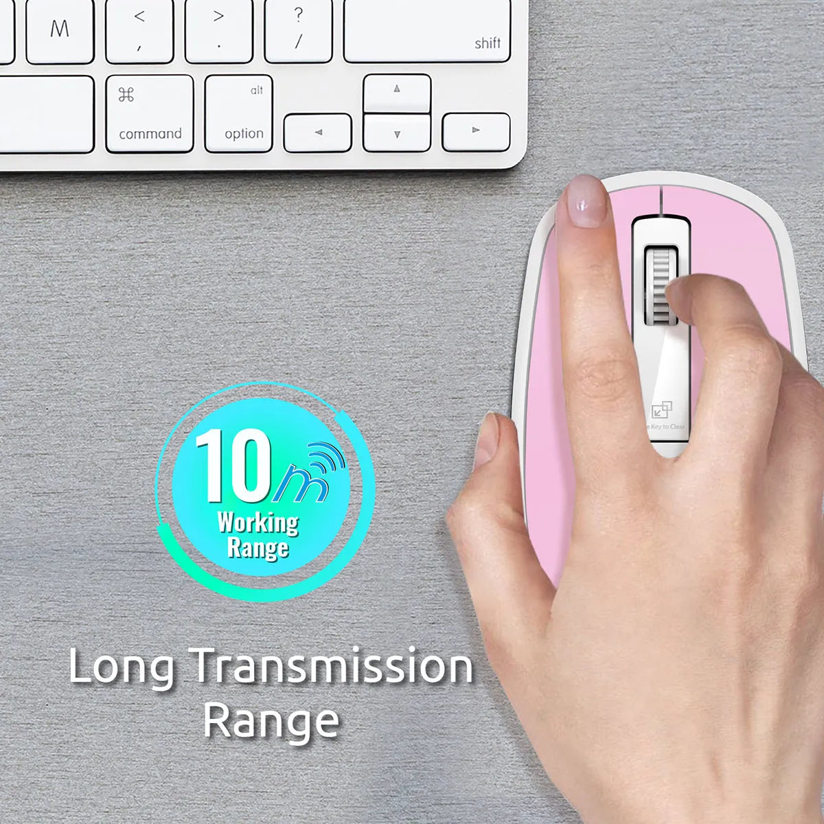 Ergonomically Designed Wireless Optical Mouse With Precision Scrolling