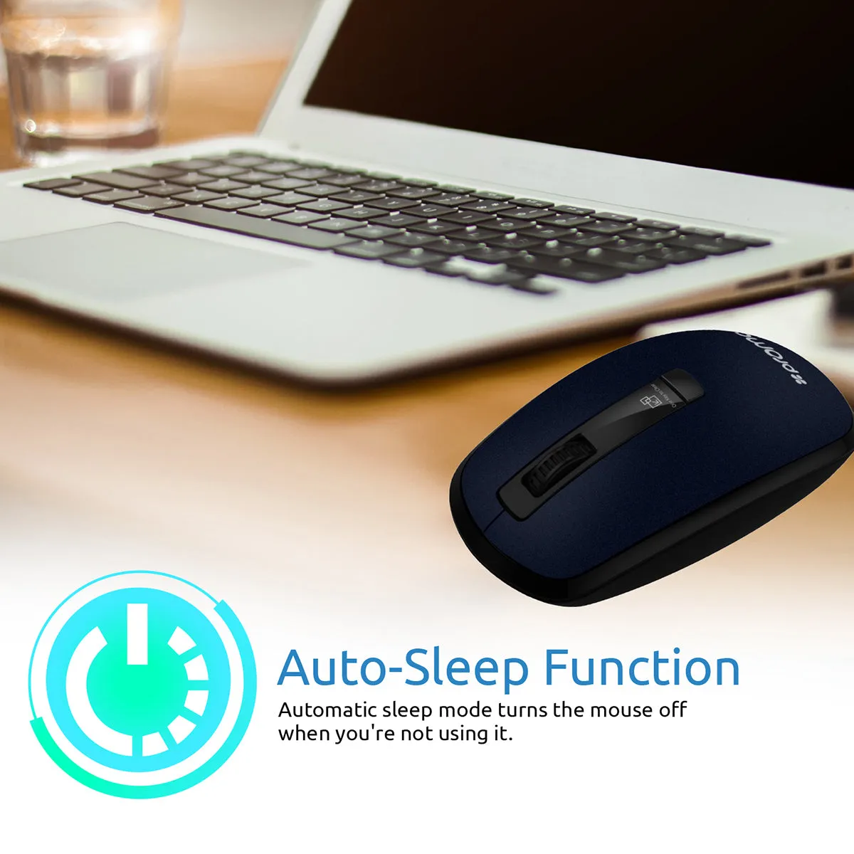 Ergonomically Designed Wireless Optical Mouse With Precision Scrolling