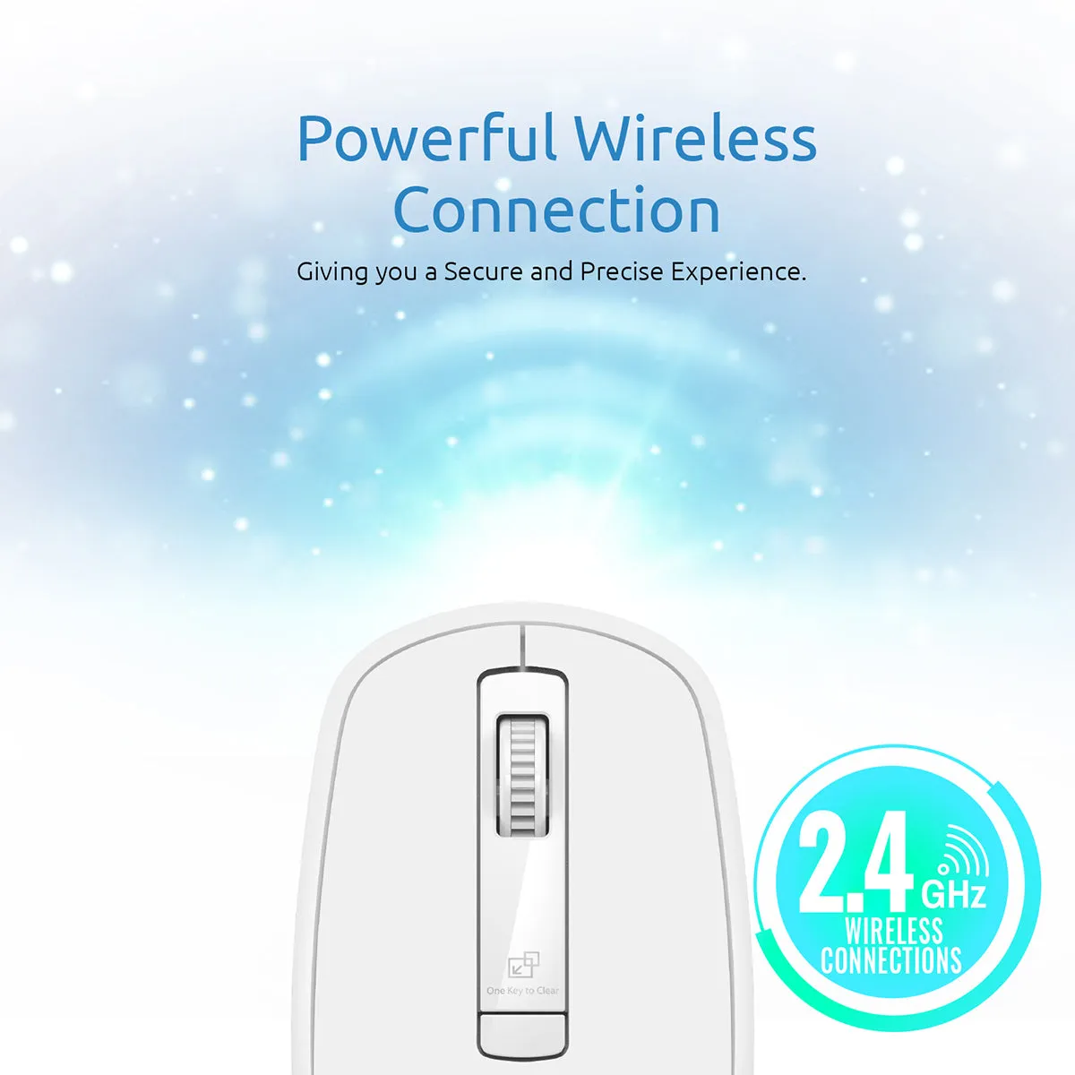 Ergonomically Designed Wireless Optical Mouse With Precision Scrolling