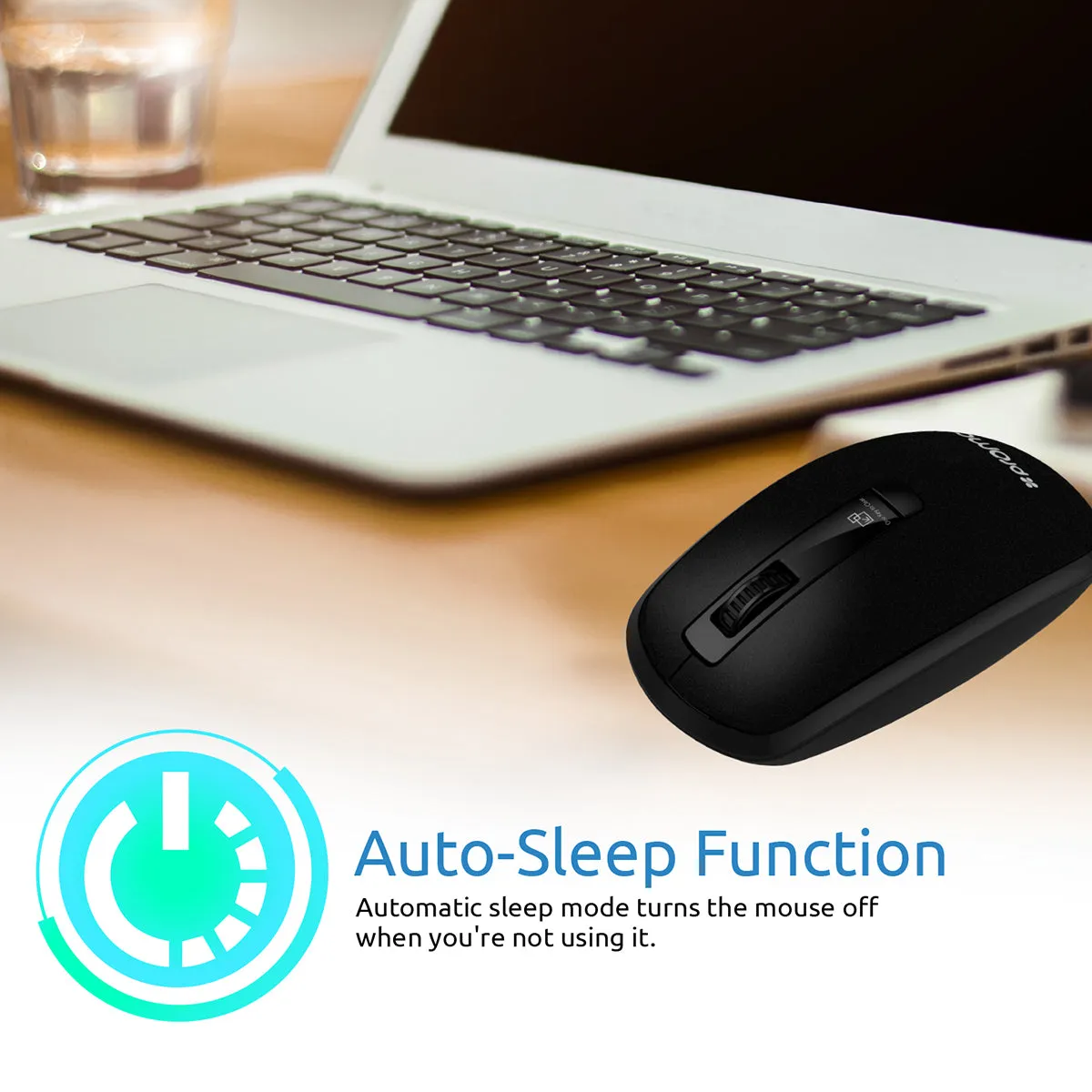Ergonomically Designed Wireless Optical Mouse With Precision Scrolling