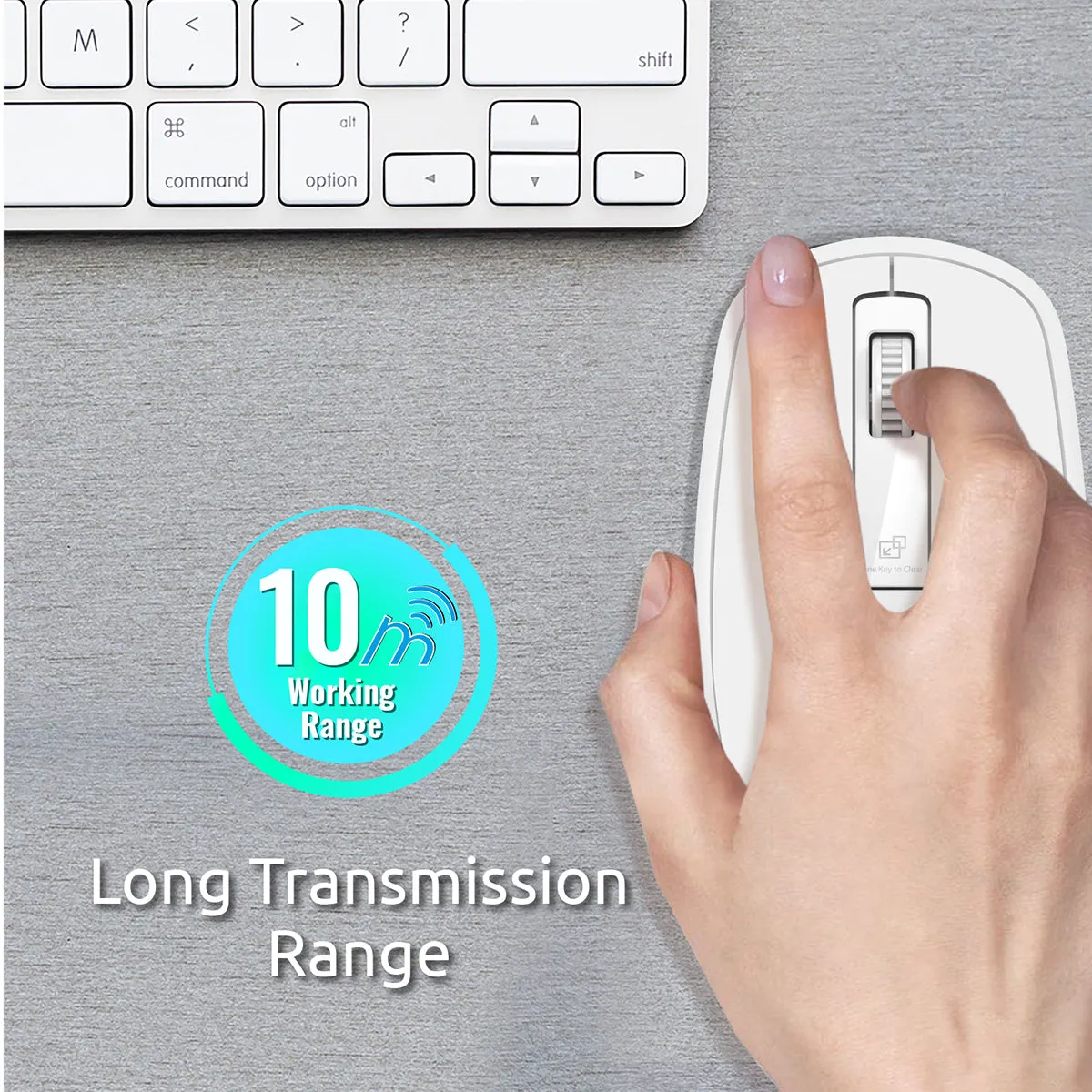 Ergonomically Designed Wireless Optical Mouse With Precision Scrolling
