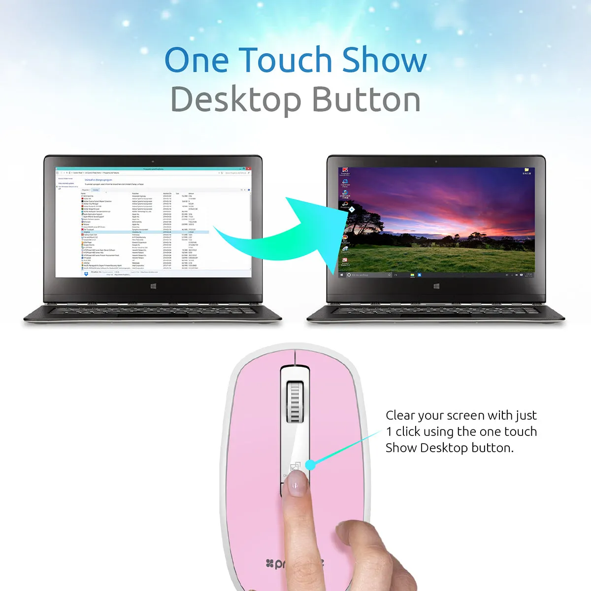 Ergonomically Designed Wireless Optical Mouse With Precision Scrolling
