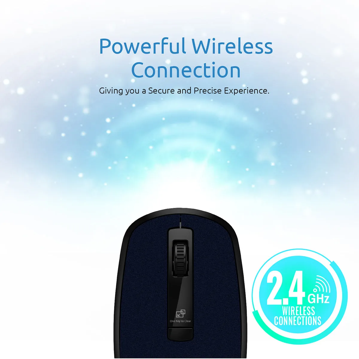 Ergonomically Designed Wireless Optical Mouse With Precision Scrolling