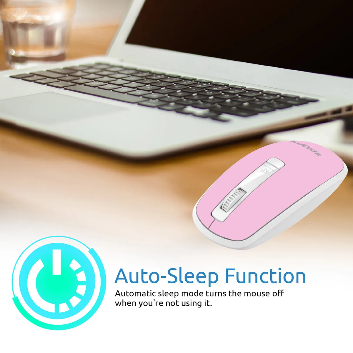 Ergonomically Designed Wireless Optical Mouse With Precision Scrolling