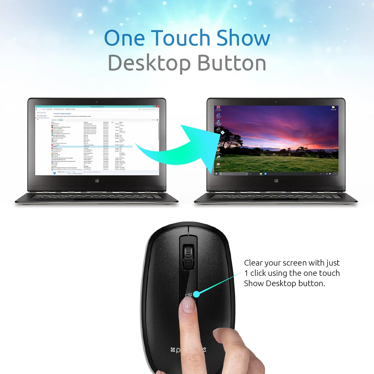 Ergonomically Designed Wireless Optical Mouse With Precision Scrolling