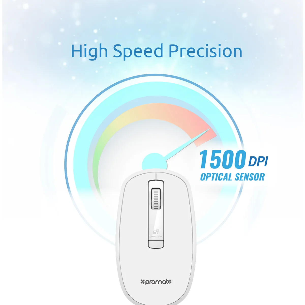 Ergonomically Designed Wireless Optical Mouse With Precision Scrolling