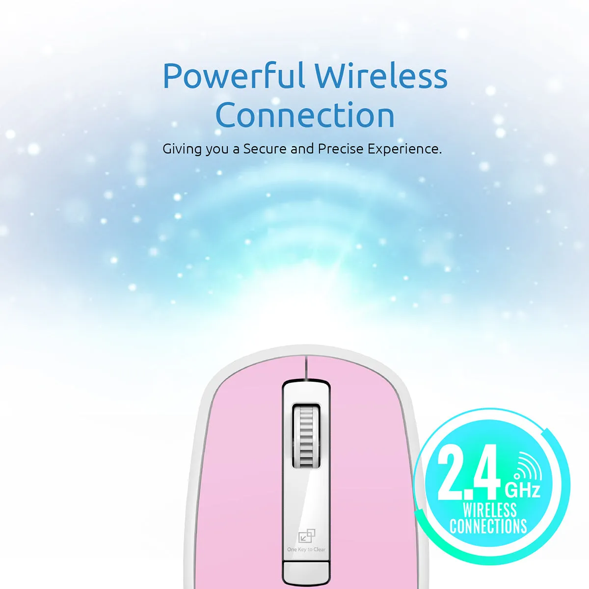 Ergonomically Designed Wireless Optical Mouse With Precision Scrolling