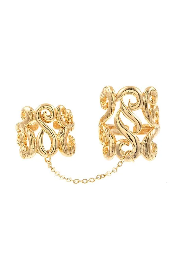 Filigree Detailed 2pc Ring Set