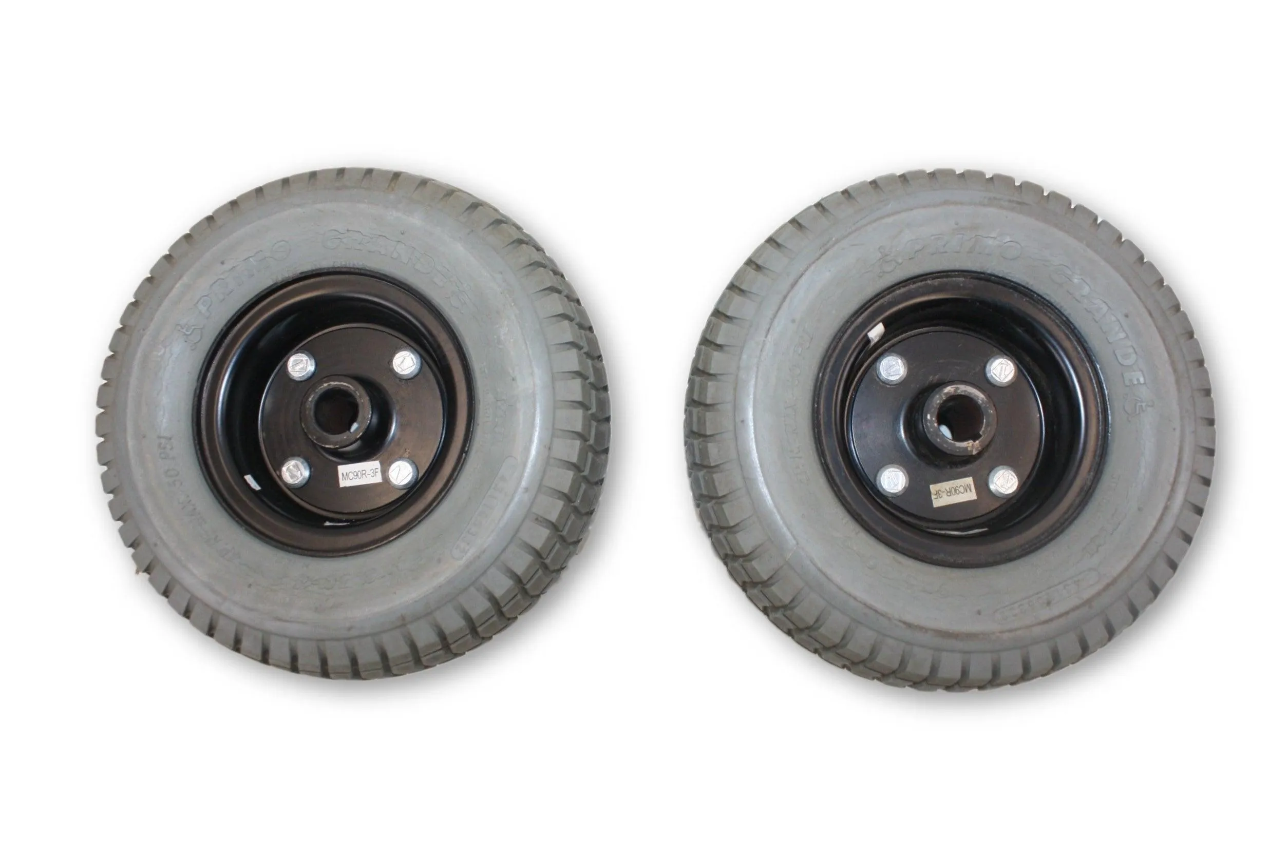 Flat-Free Drive Wheels for Hoveround MPV4, MPV5 Power Chairs | Primo Grande | 9" x 4" Inch