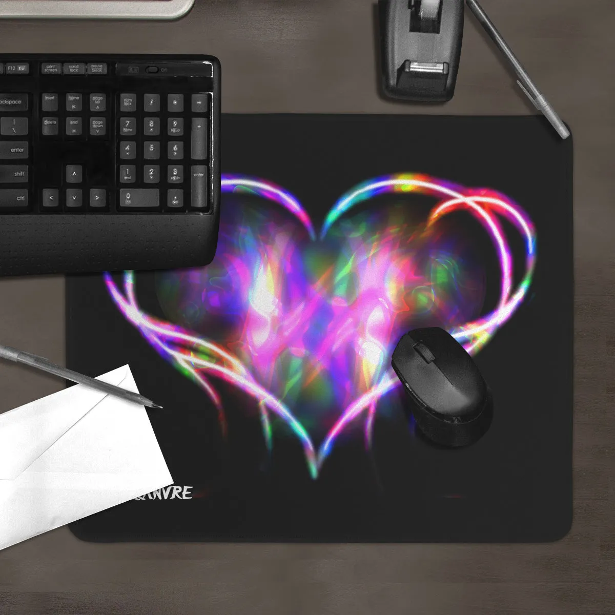 Glowing Magic Heart Mousepad