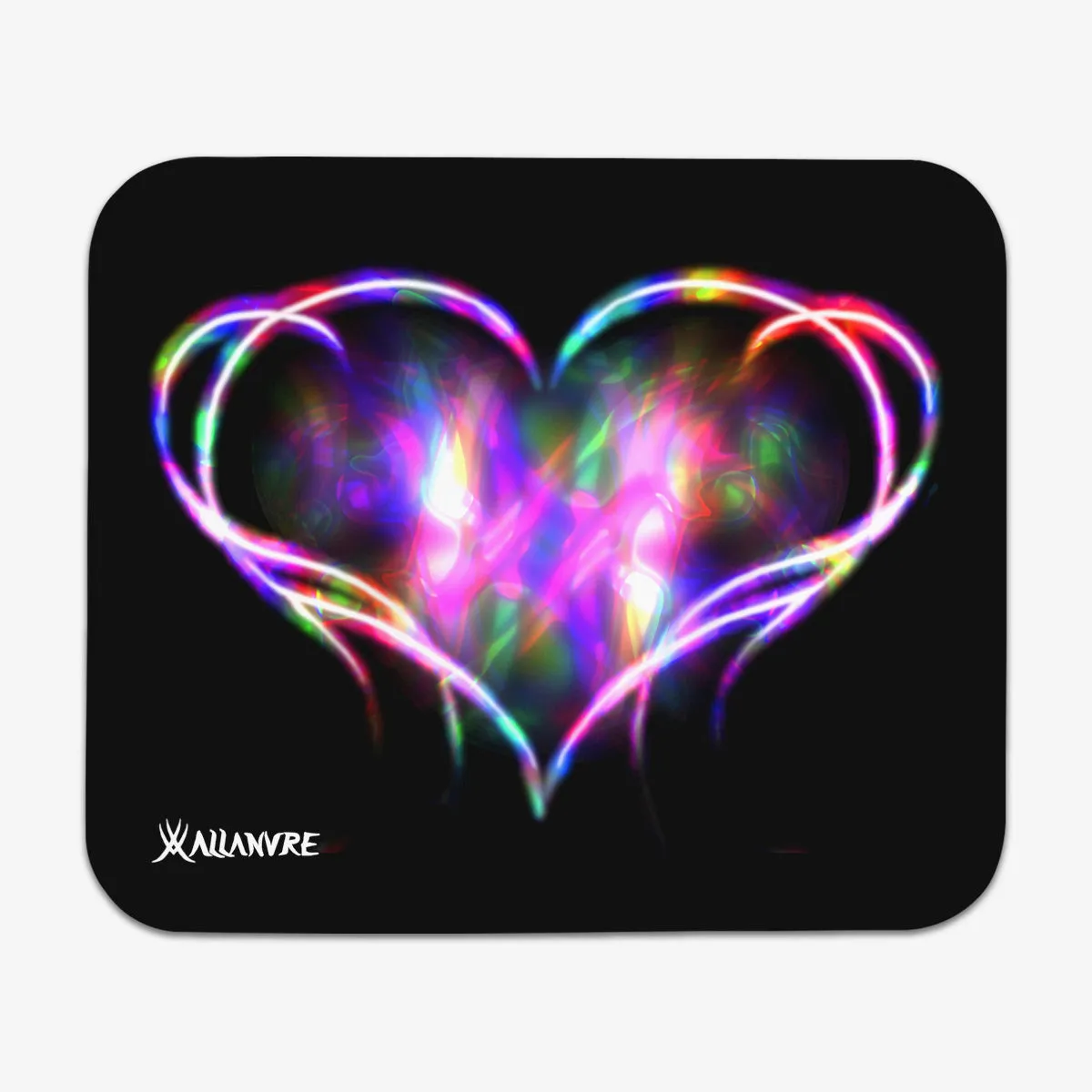 Glowing Magic Heart Mousepad