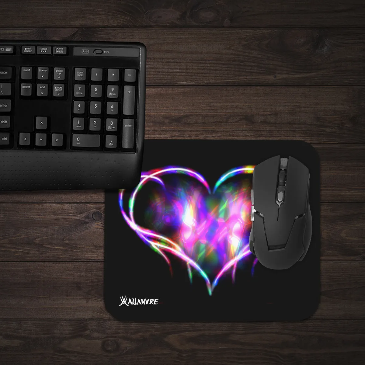 Glowing Magic Heart Mousepad