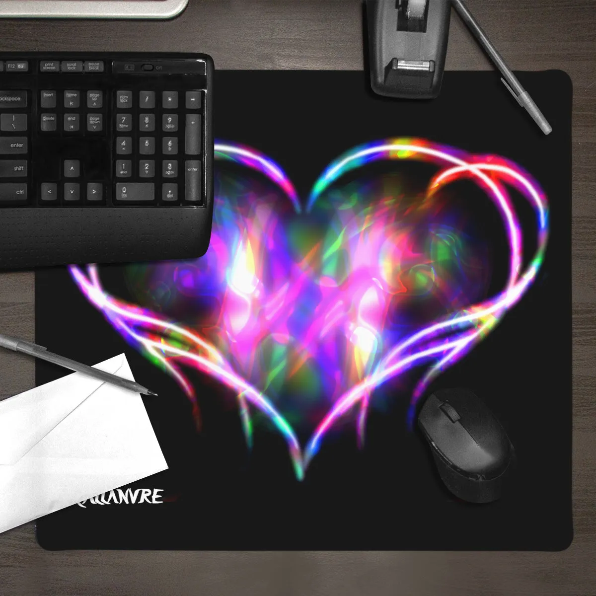 Glowing Magic Heart Mousepad
