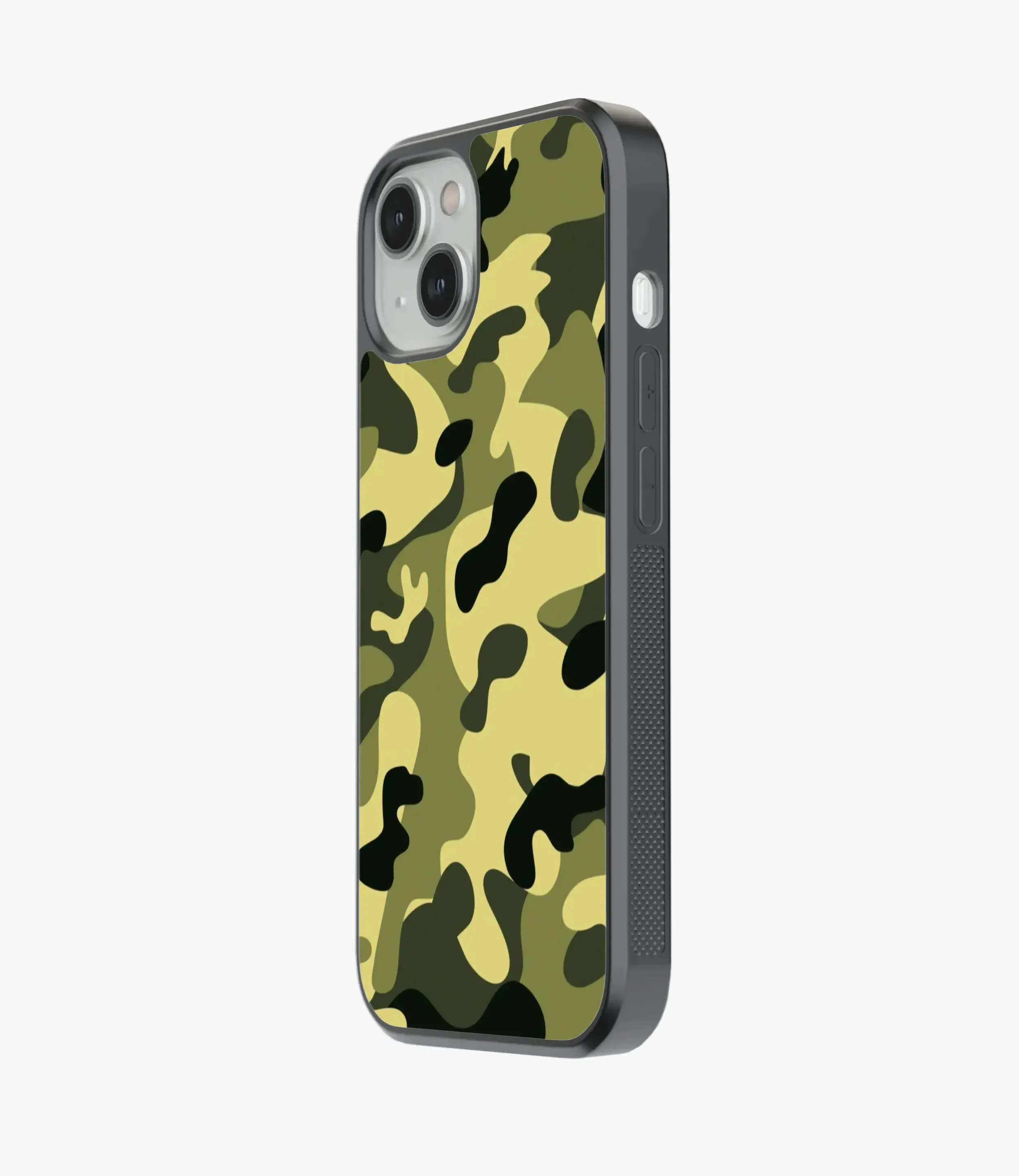 Green Black Camo Glass Case