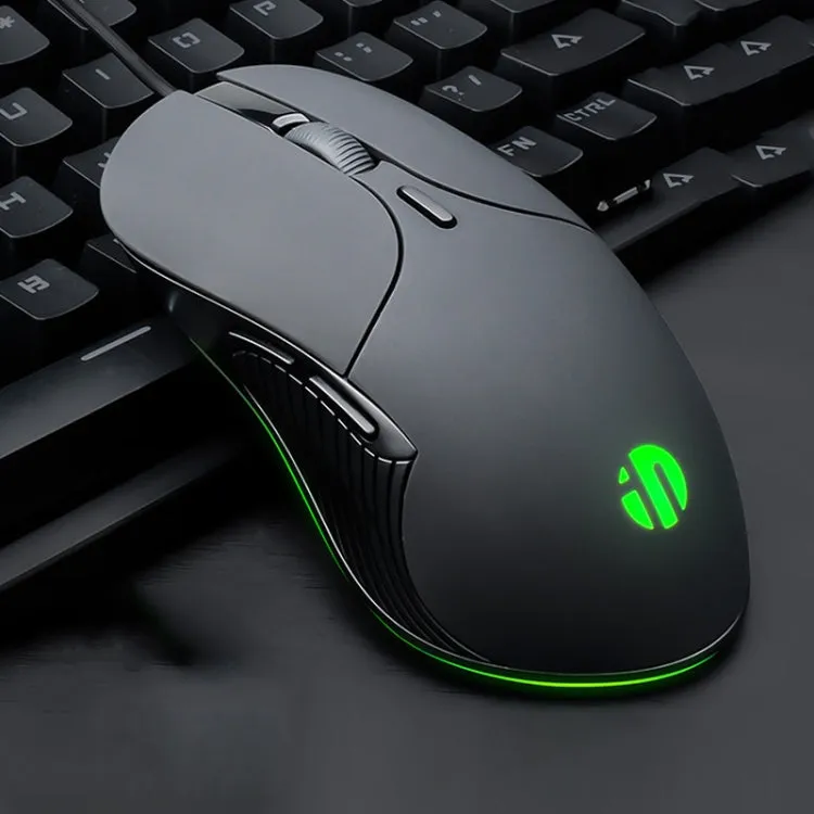Inphic PB1 Business Office Mute Macro Definition Gaming Wired Mouse, Cable Length: 1.5m