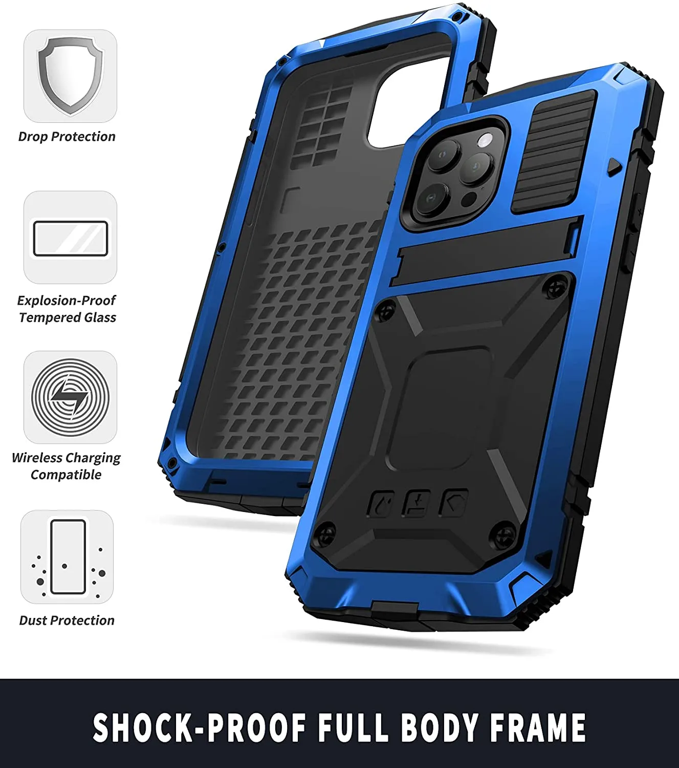 iPhone 16 Metal Case with Kickstand | iPhone 16 Aluminum Case