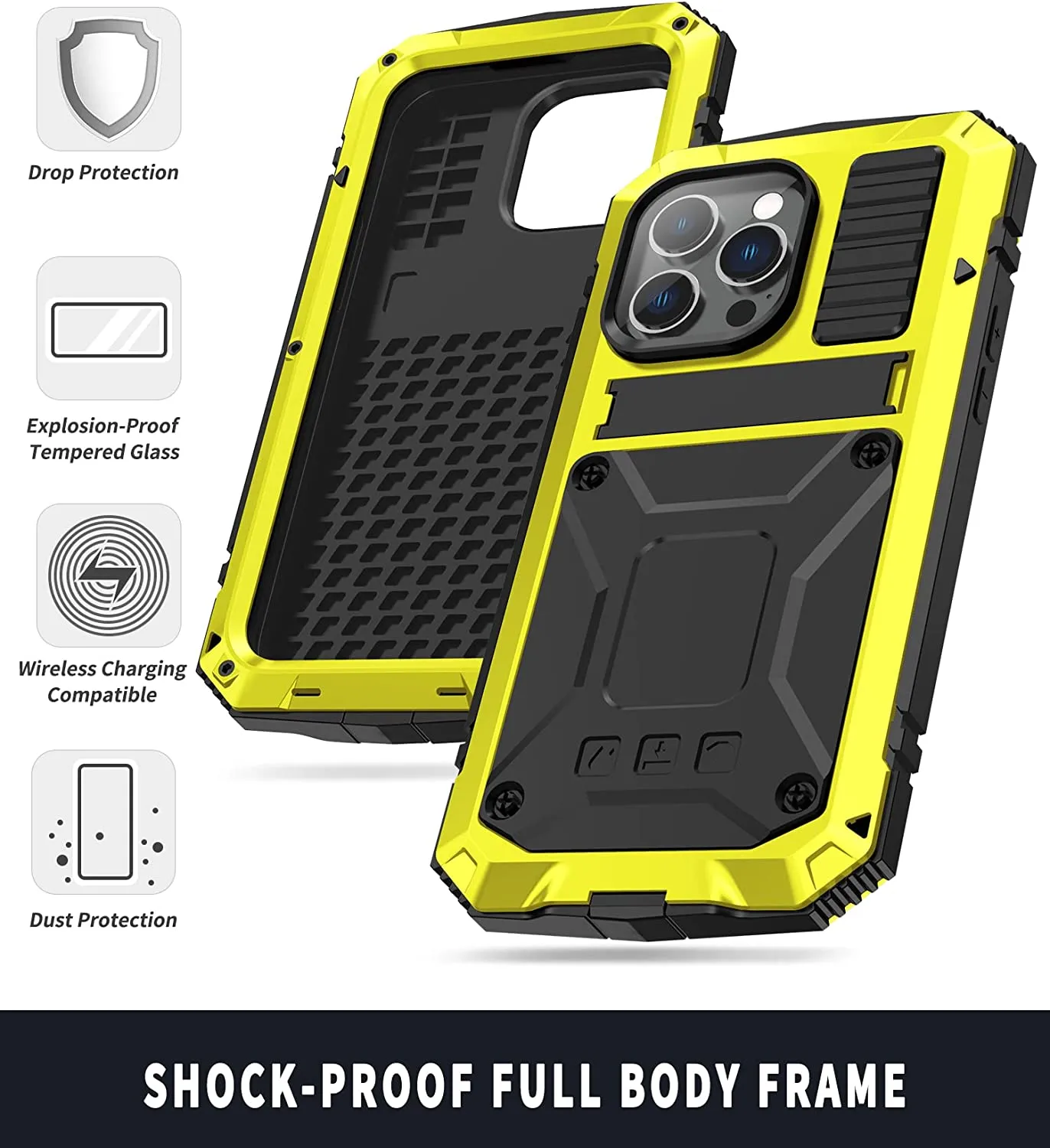iPhone 16 Metal Case with Kickstand | iPhone 16 Aluminum Case