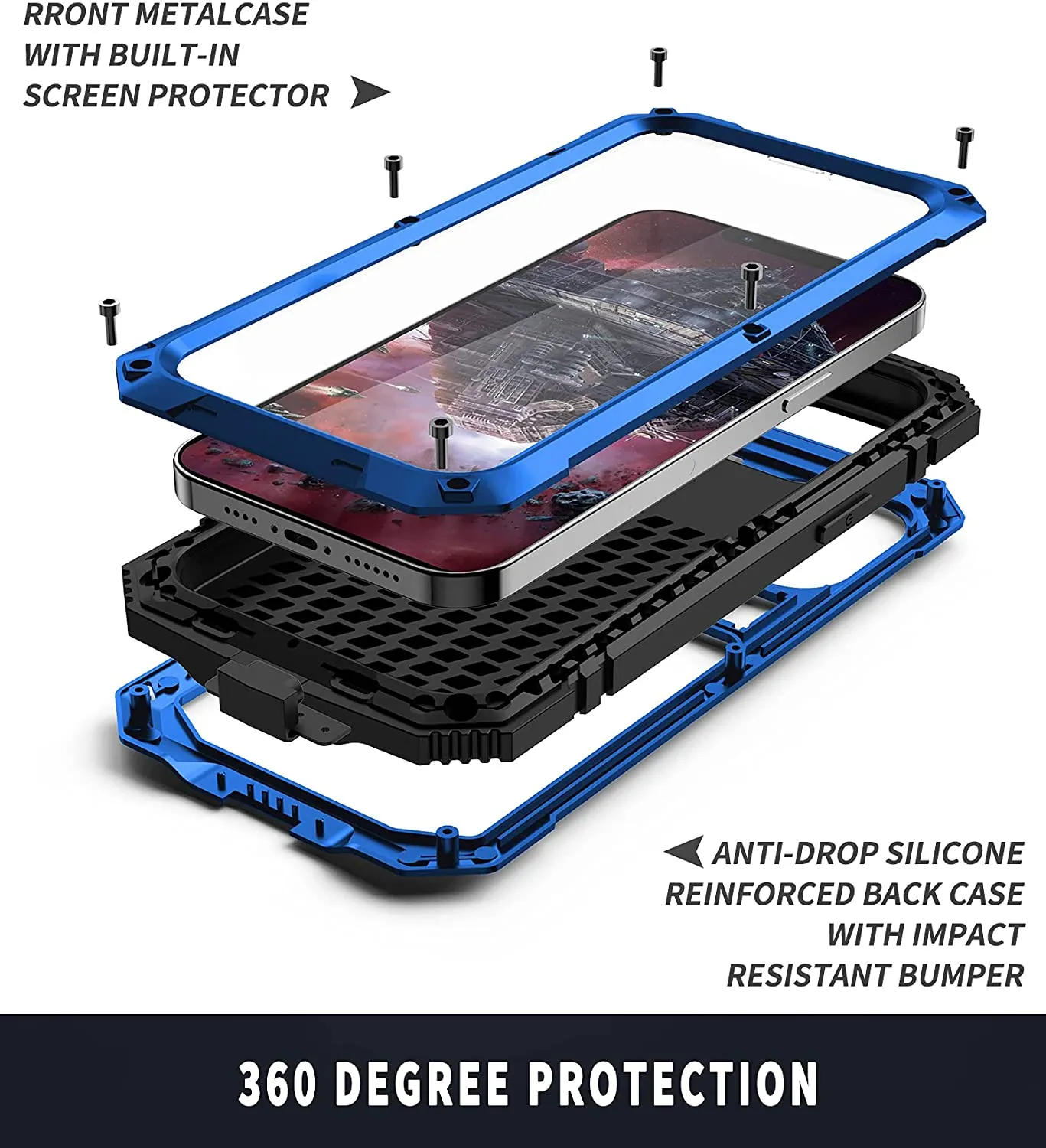 iPhone 16 Metal Case with Kickstand | iPhone 16 Aluminum Case