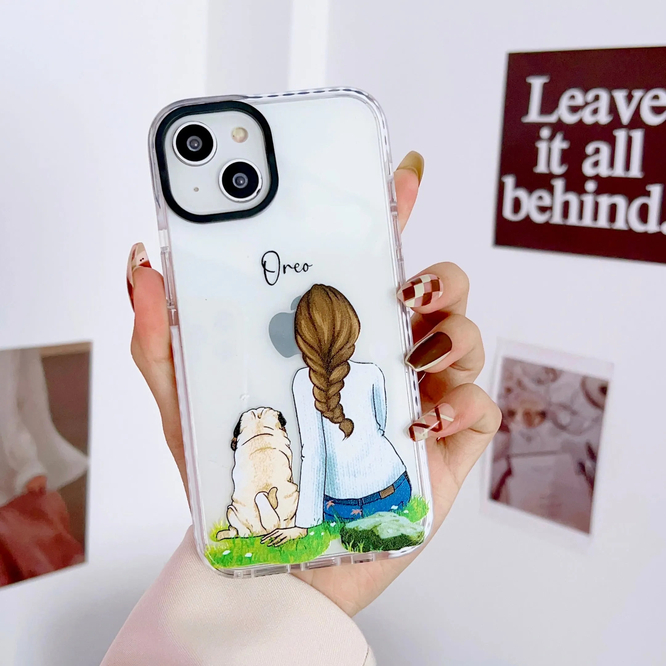 iPhone Impact Proof Customised Silicon Case ( A Girl With Dog )