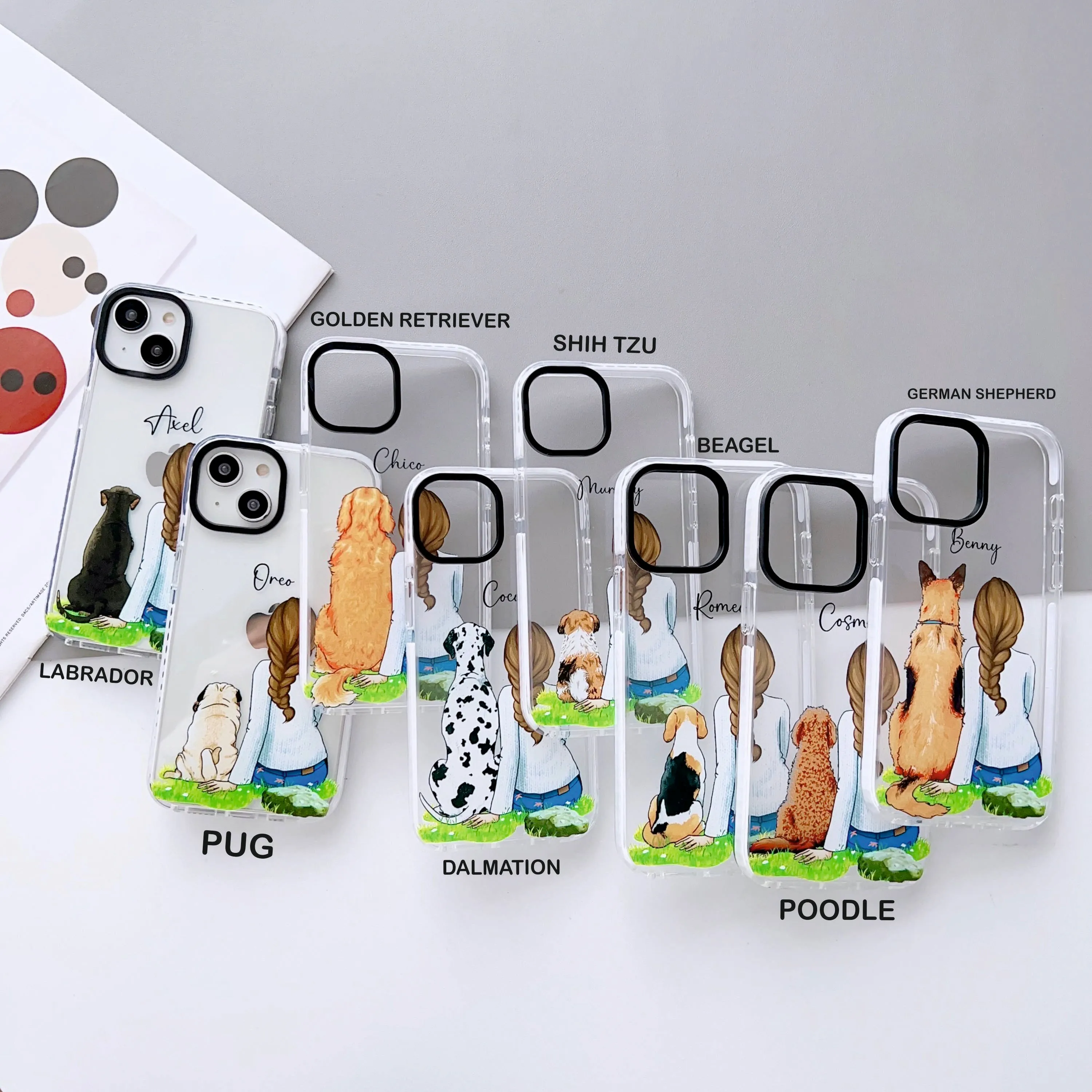 iPhone Impact Proof Customised Silicon Case ( A Girl With Dog )